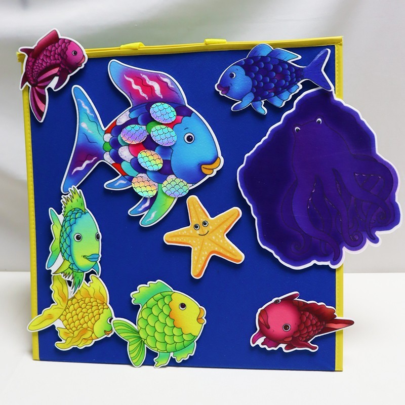 Rainbow Fish Felt Story Set 16-Pcs Flannel Board Educational Toys Preschool Kids
