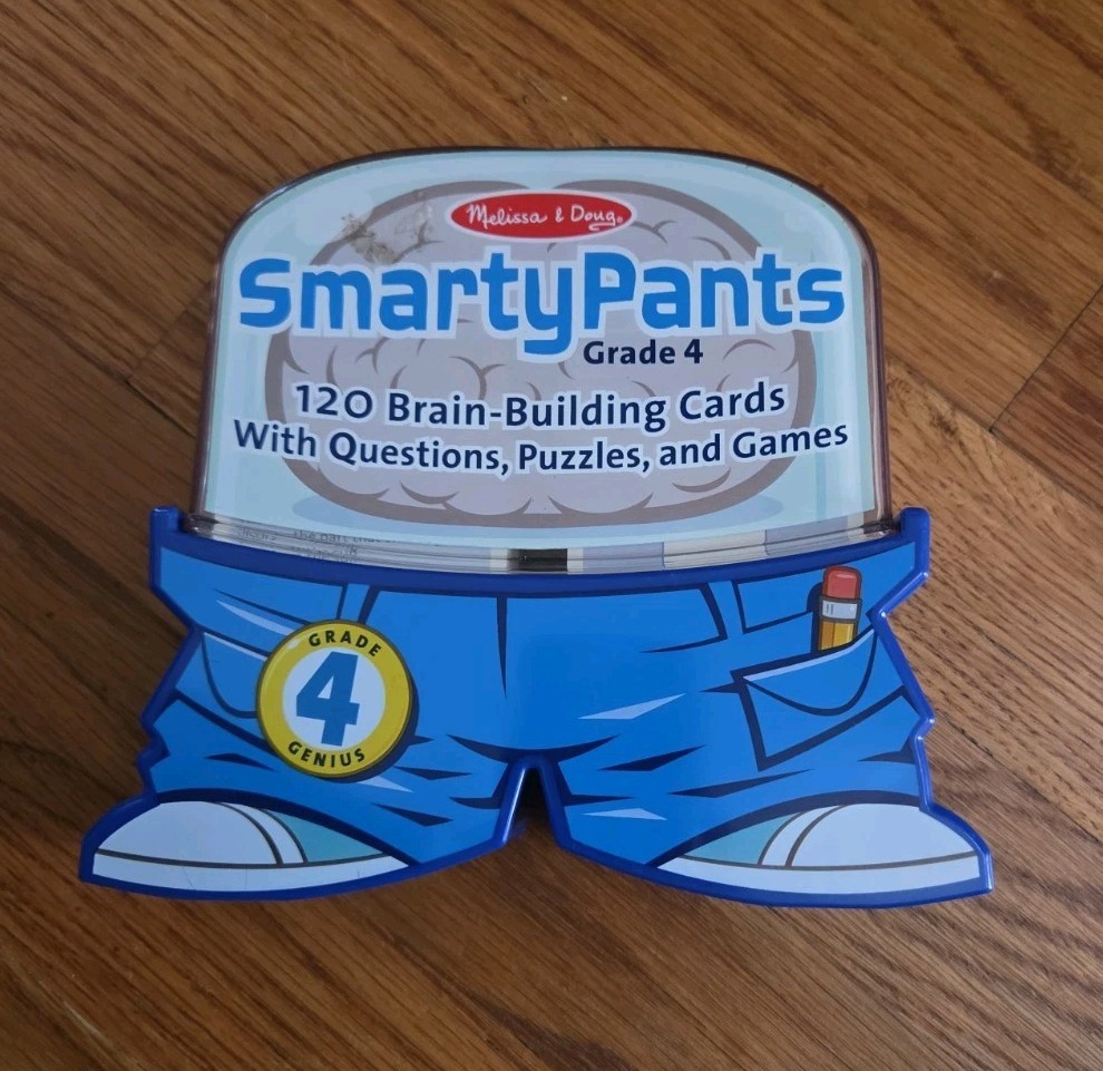 Melissa & Doug Smarty Pants Grade 4 Brain Building Cards ?s Puzzles FREE SHIP