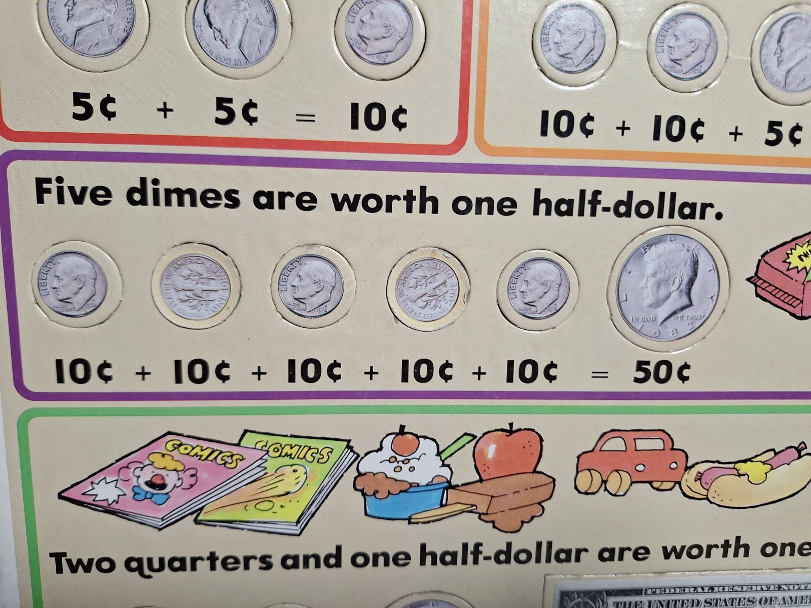 1985 Collectors Vintage Golden Step Ahead learning Puzzle Fun with Money 4739-1