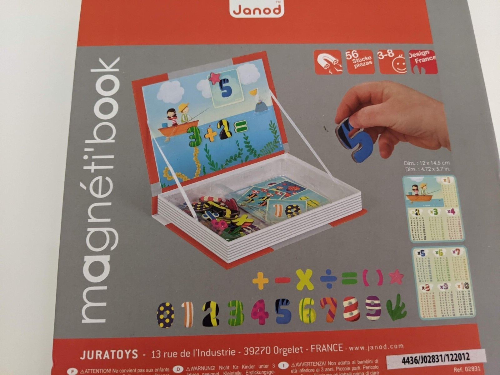 Janod Magnetibook 1.2.3. Magnet Numbers Multiplication Number Recognition