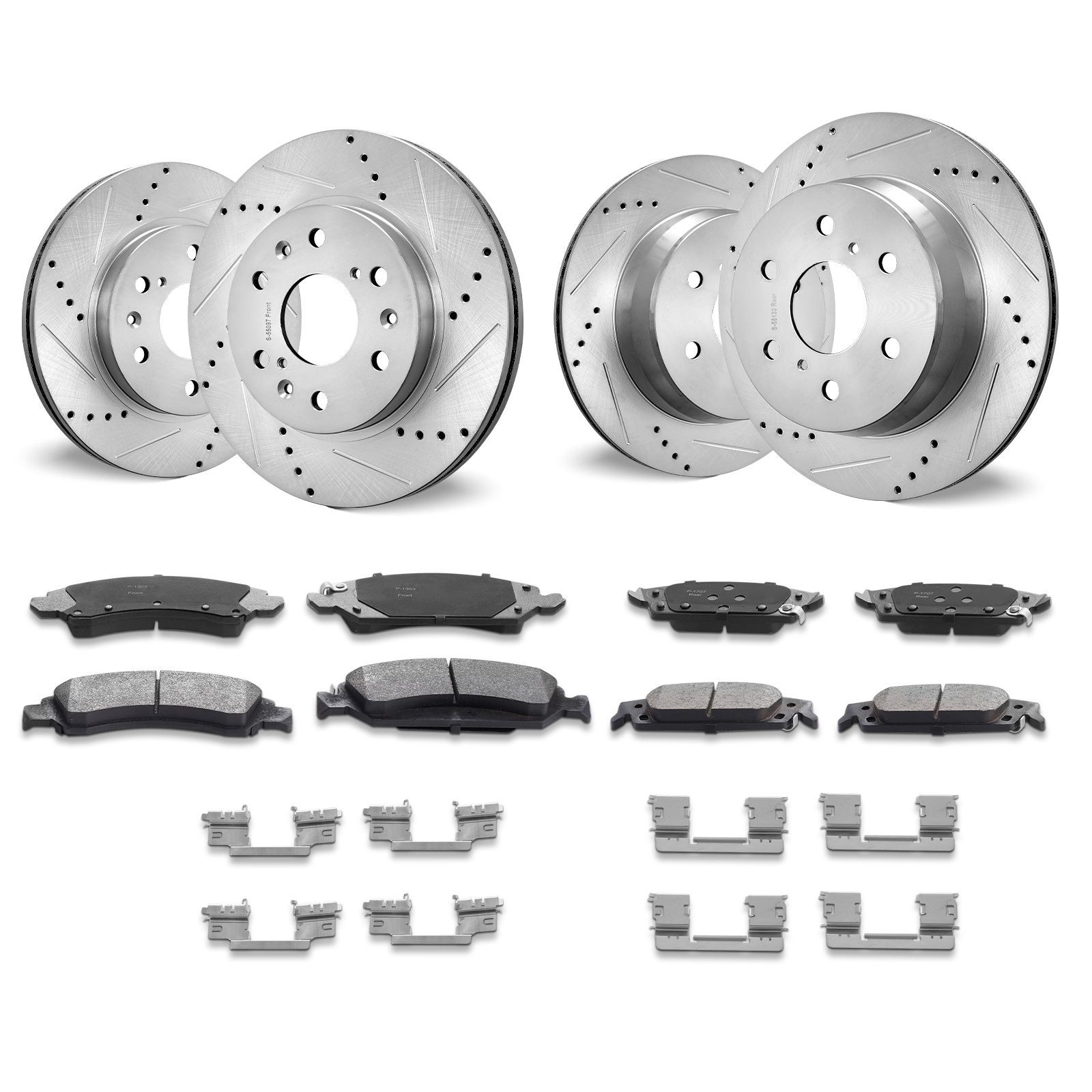 Front Rear Brake Kit for 2014-2018 Chevy Silverado GMC Sierra 1500