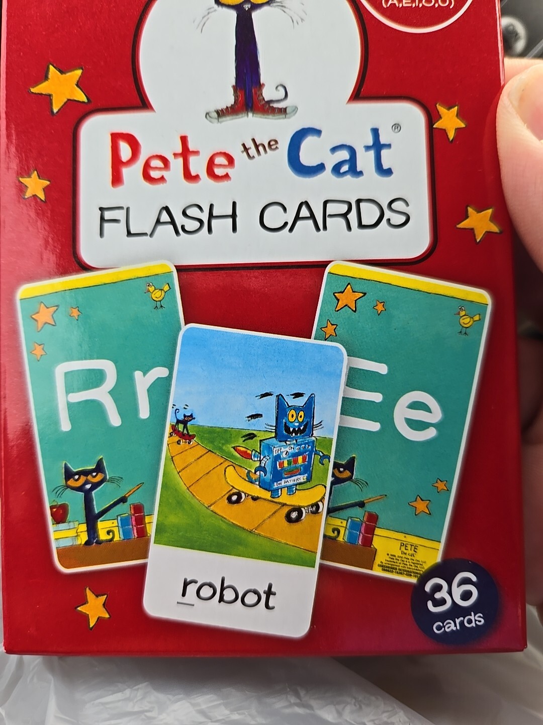Pete the Cat ABC’s and Words Flash Cards – Ages 3+ – 36 Cards