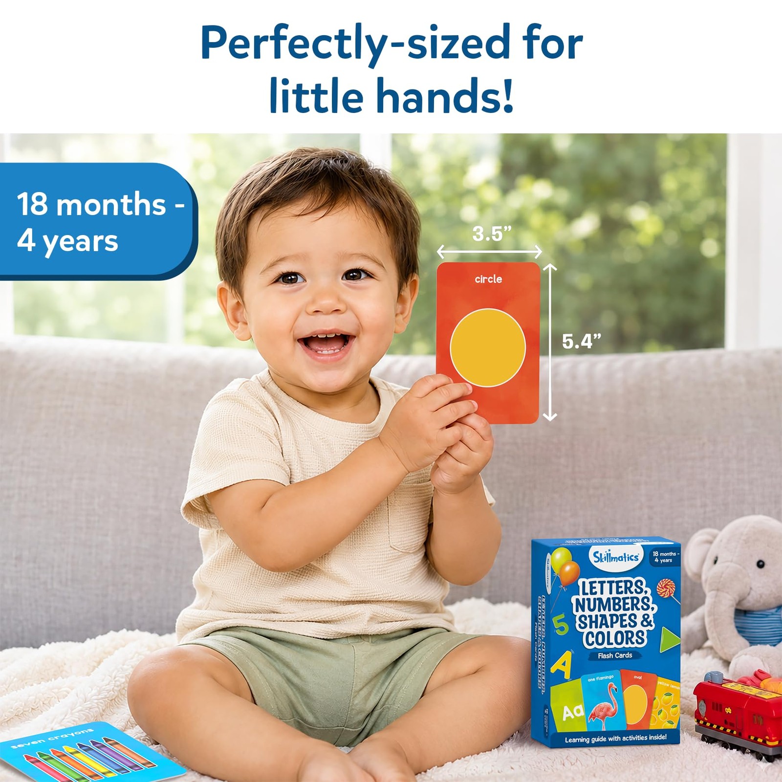 Thick Flash Cards for Toddlers – Letters, Numbers, Shapes & Colors, Montessor…