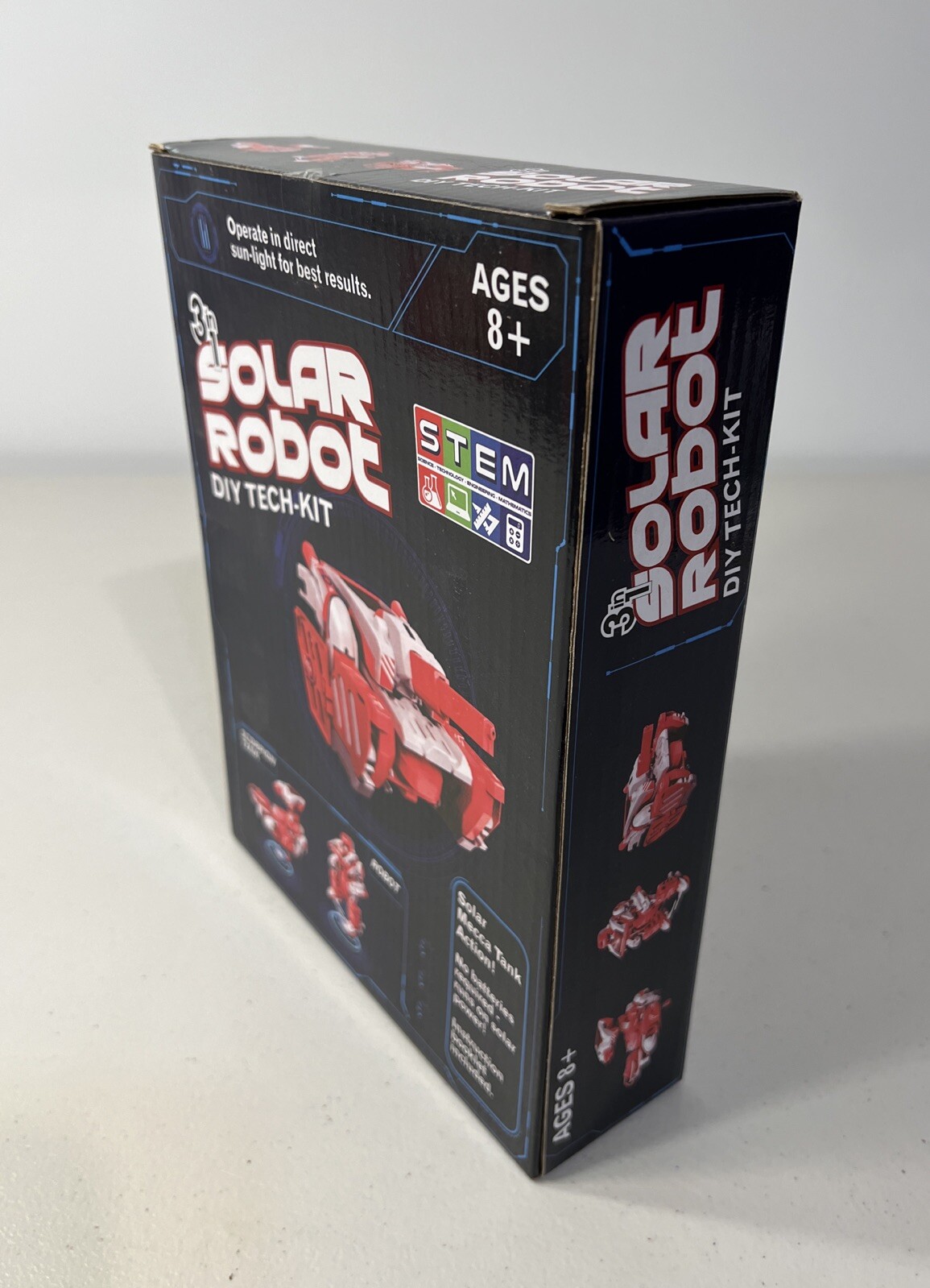 STEM Tech Kit Solar Robot Do It Yourself Ages 8+ Assemble 3 Robots In 1 Kit NIB