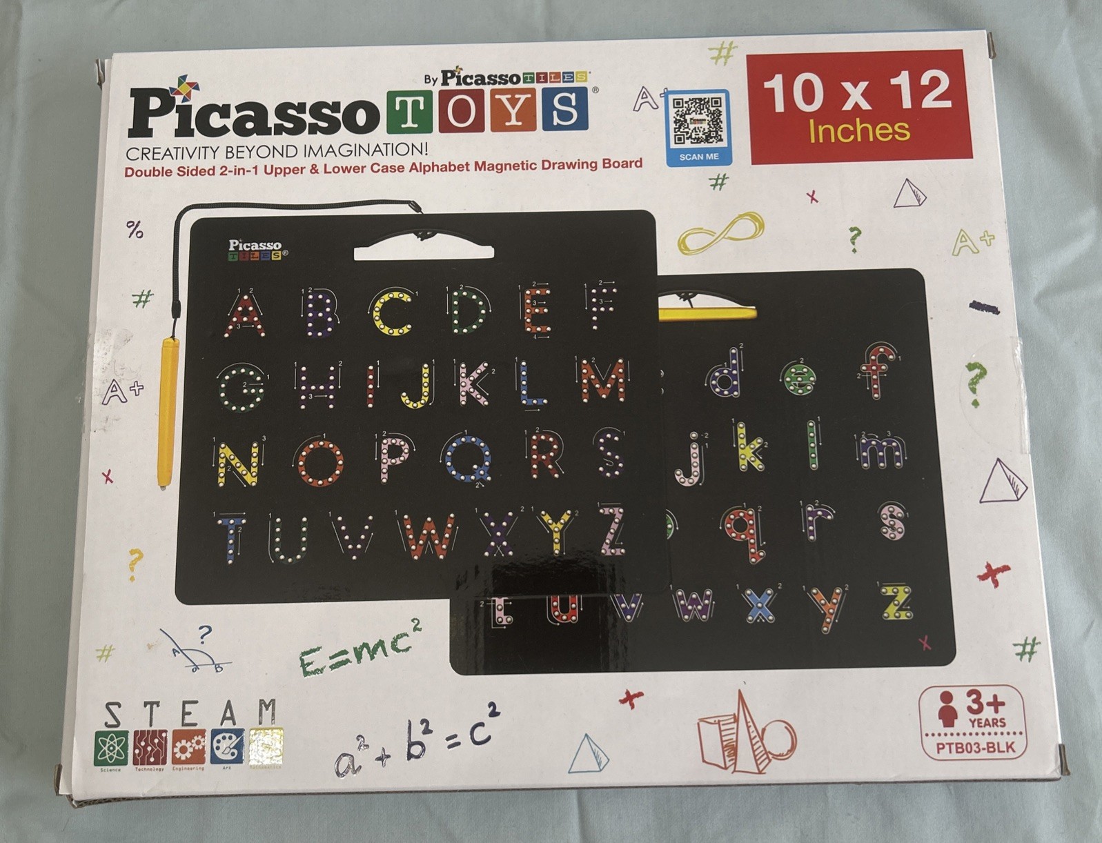 Picasso Toys Alphabet Magnetic Drawing Board 10x12in Double Sided