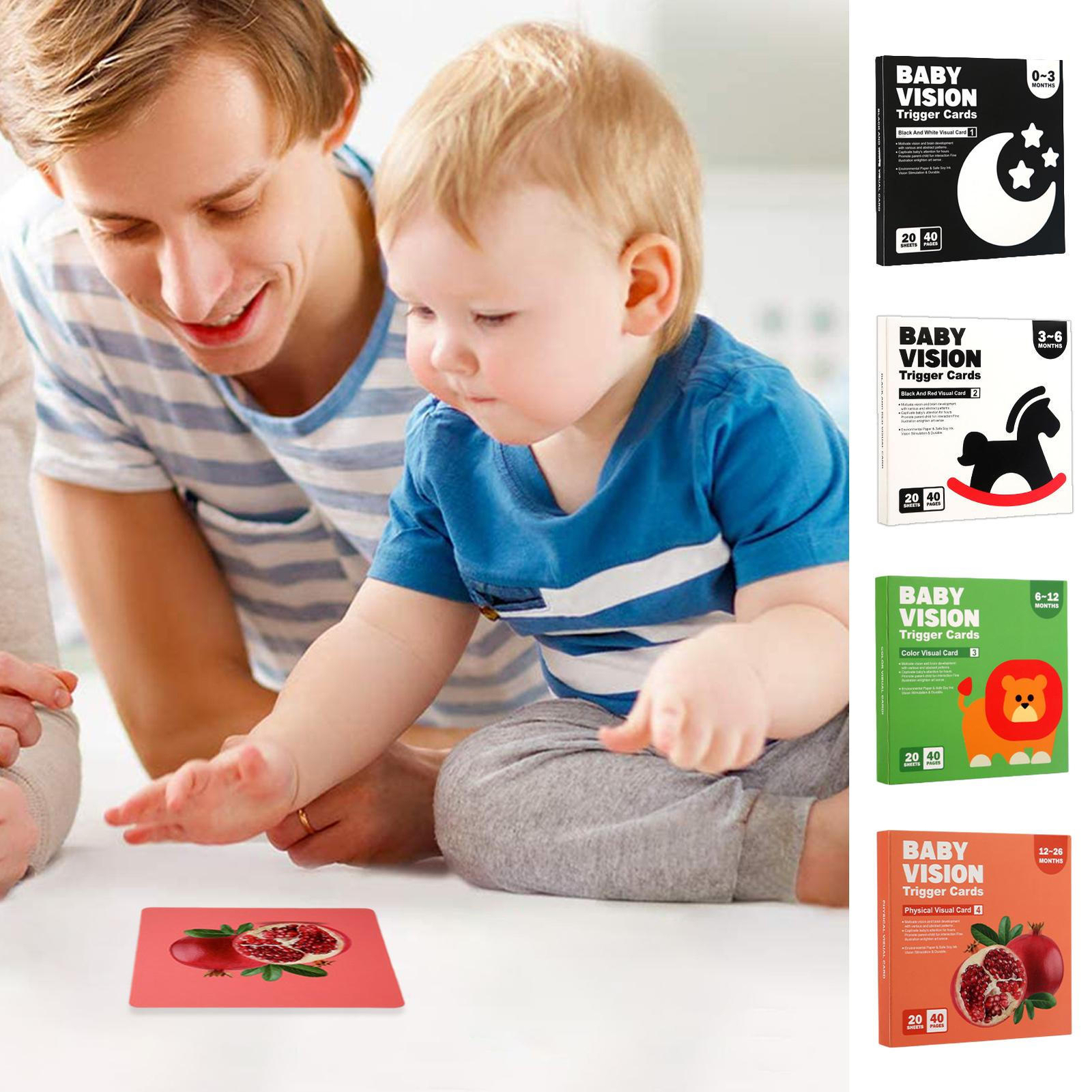 Black And White Baby Sensory Flash Cards Visual Stimulation High Contrast Cloth