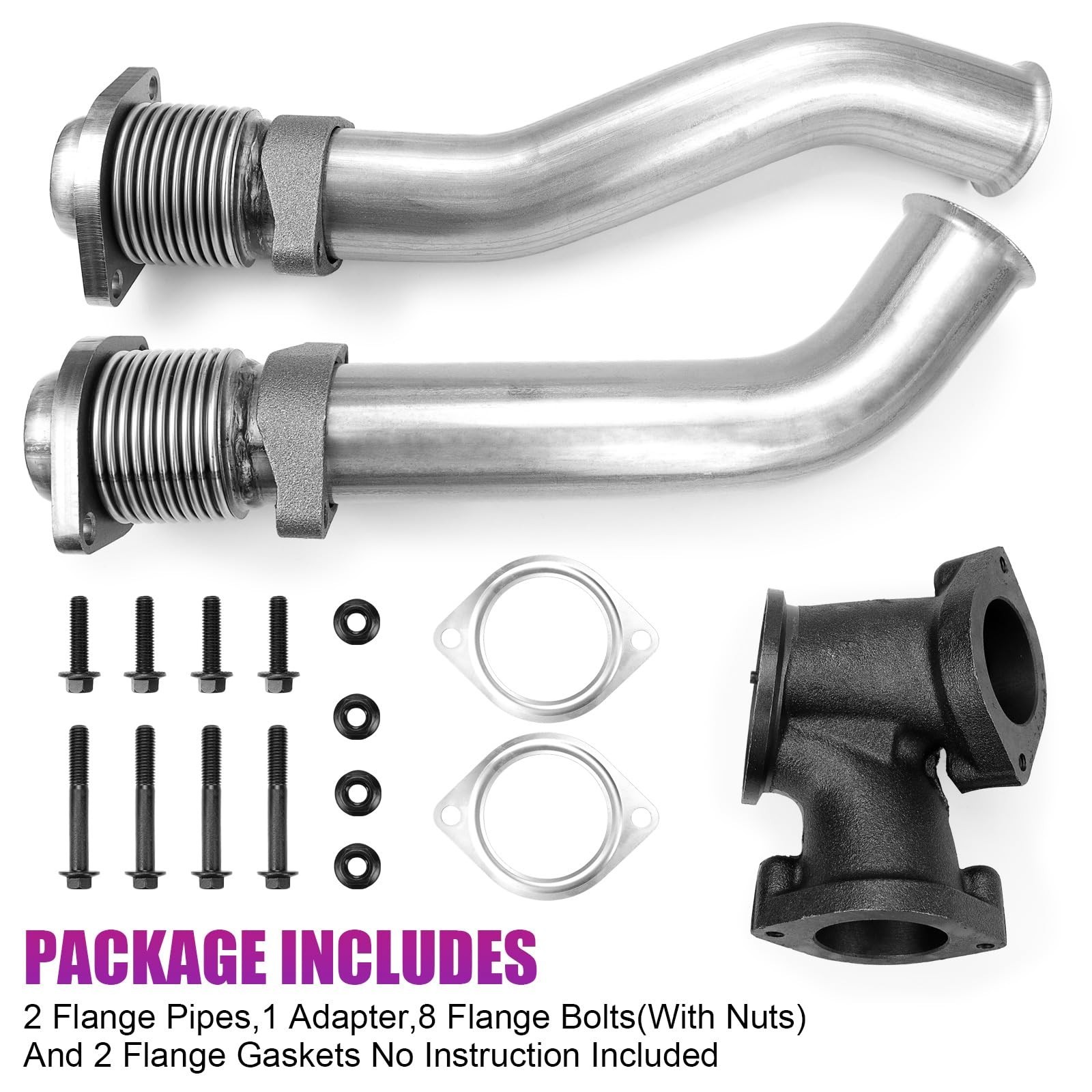 FEXON Turbo Diesel Exhaust Manifold Bellowed Up Pipes Kit Compatible with For…