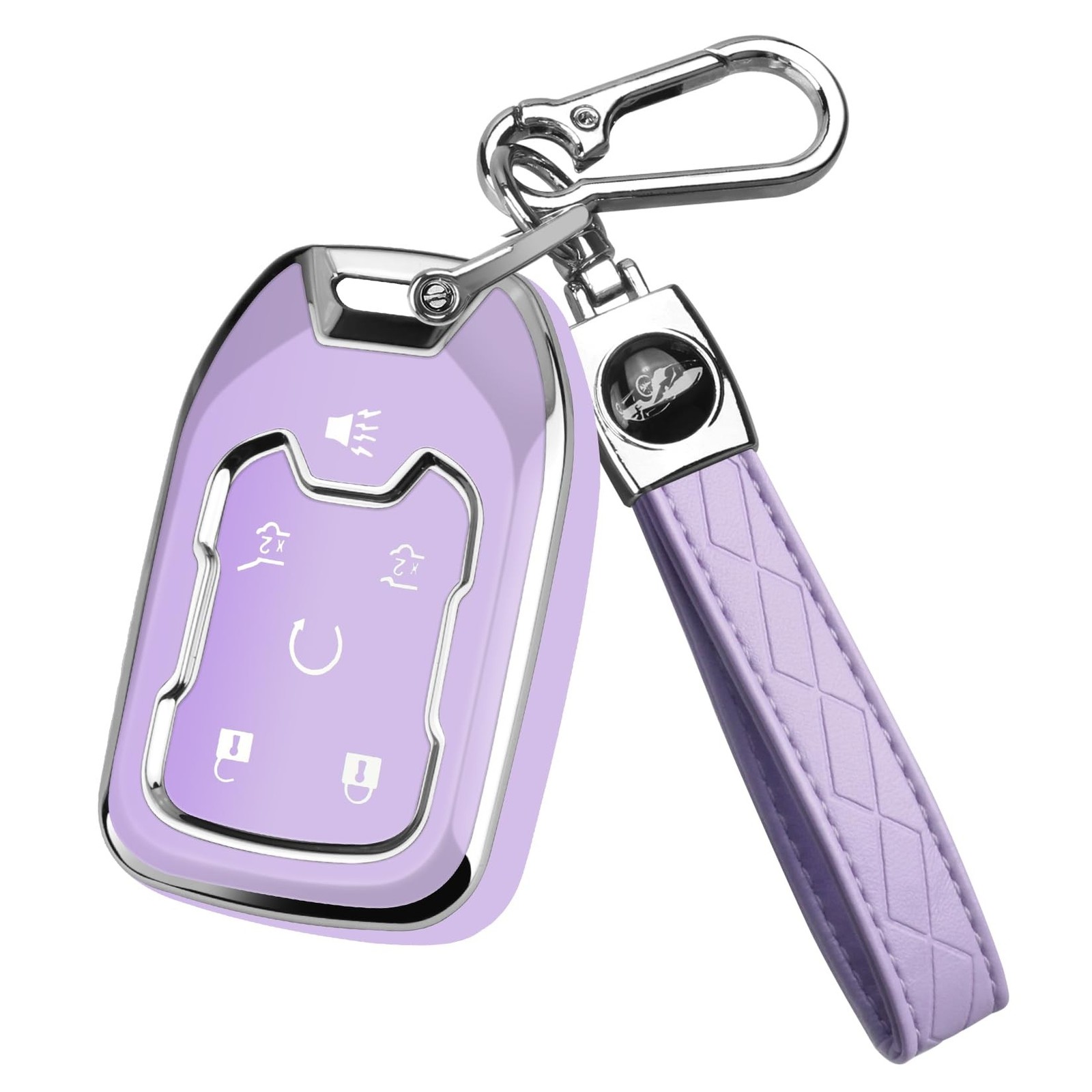 QBUC for Chevy Key Fob Cover, Key Fob Case for Suburban Tahoe, GMC, Sierra 15…
