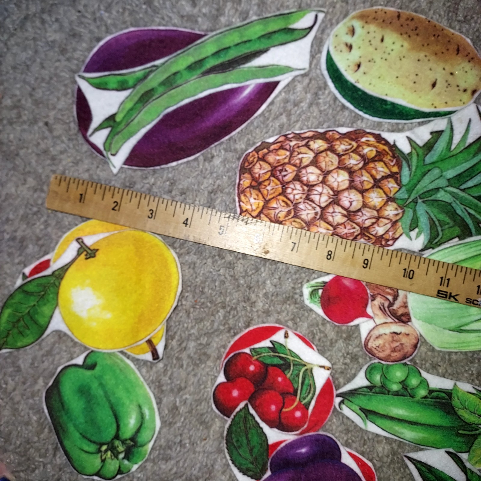 Fruits & Veggies Flannel Figures for Flannel Boards Interactive Teaching health
