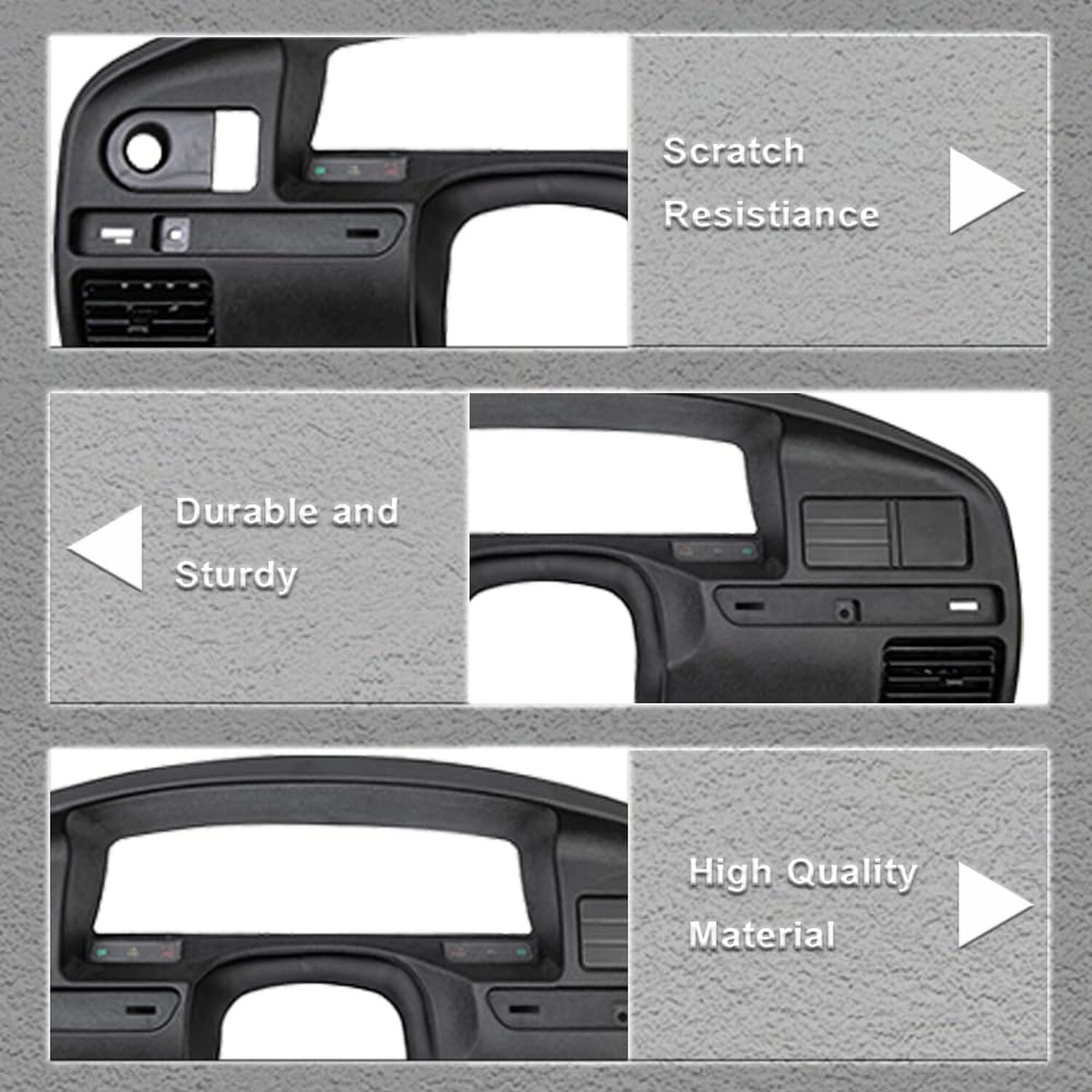PIT66 Dash Panel Bezel Cover,Compatible with 1992-1997 Ford F150 F250 F350 Da…