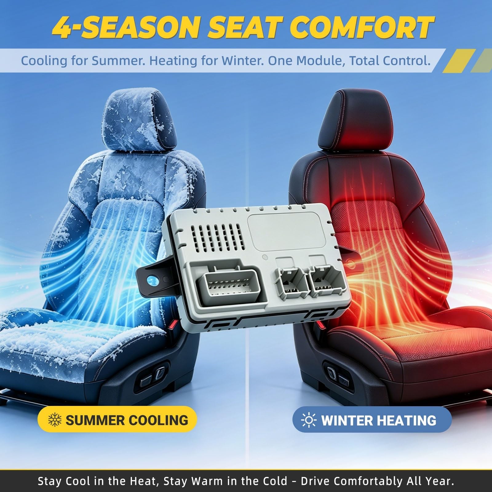 BU5Z14C724A Seat Heated Cool Control Module w/Pigtail Kit, Fit for 2011-2018 …