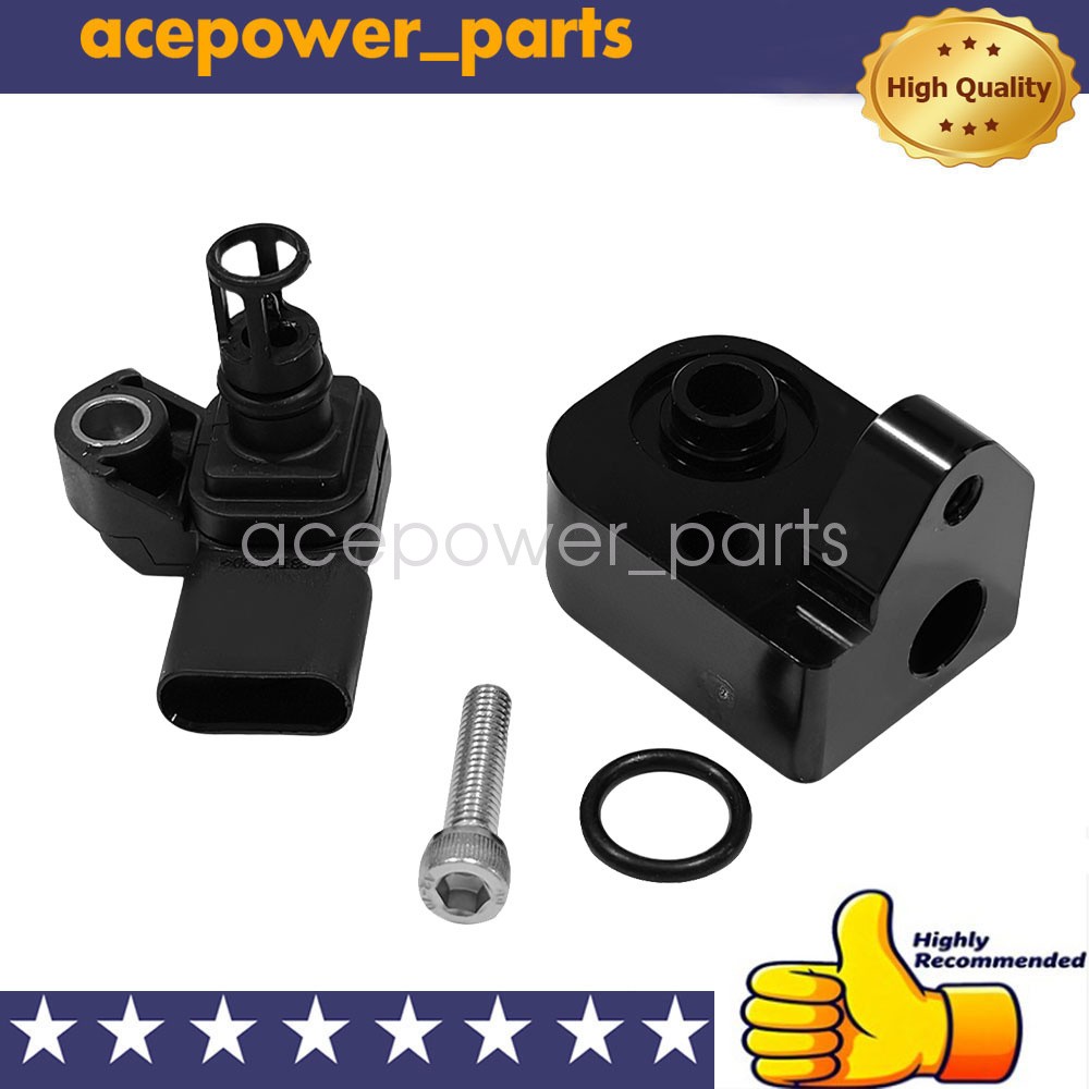 Intake Air Pressure Temperature Sensor + Black Spacer Kit Fit for Chevrolet