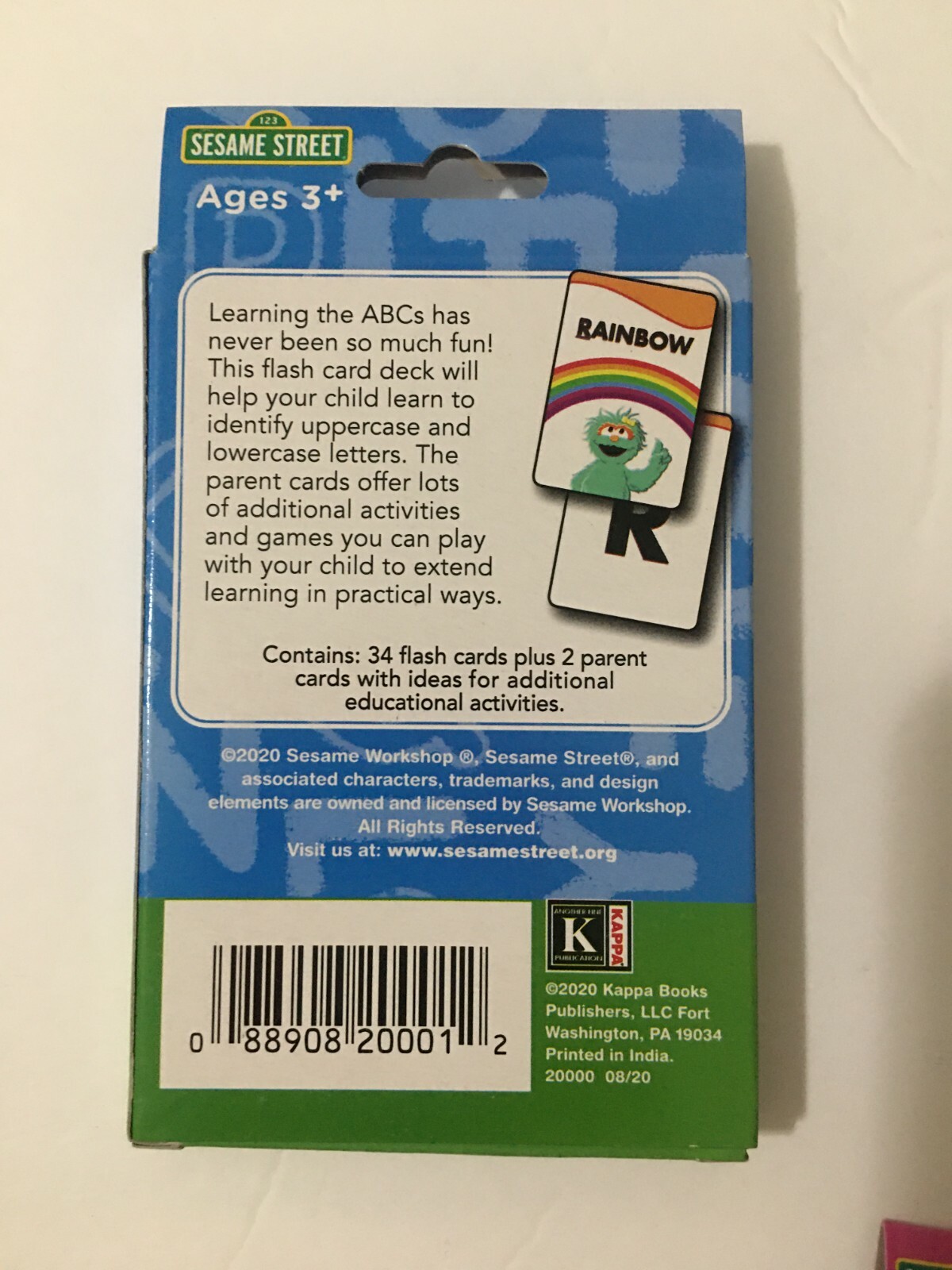 Kids Sesame Street Flash Cards Choose Words-Numbers-Colors-Alphabet Ages 3+ NEW