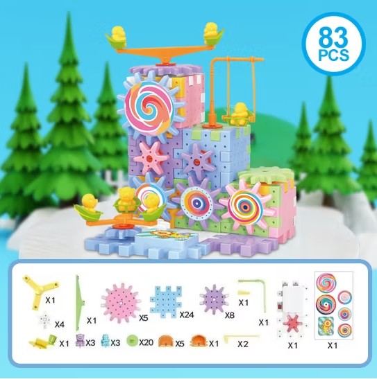 DIY Mechanical Gears, Educational Building Blocks Toys, Interactive Toys, DIY