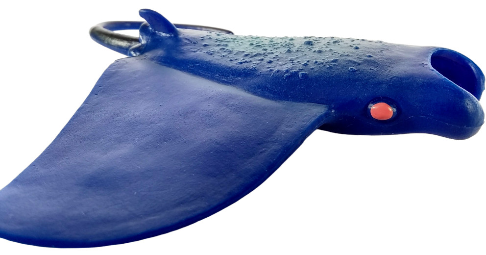 Blue Stingray Fish Figure Ja-Ru Explore Planet Earth Animal Replicas PVC Toy 4+