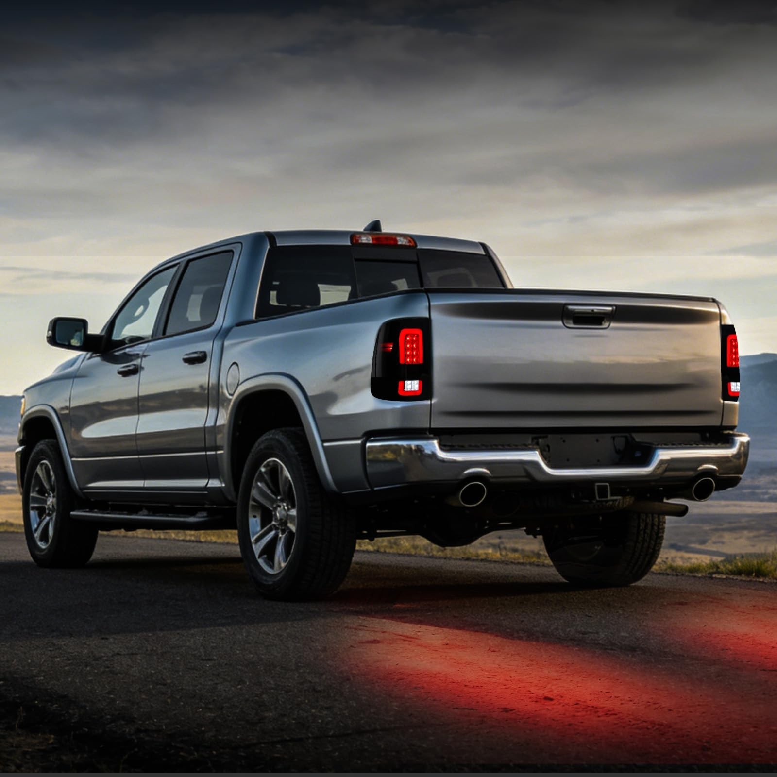Smoked Black Full LED Tail Lights for 2009–2018 Dodge Ram 1500/2500/3500 &