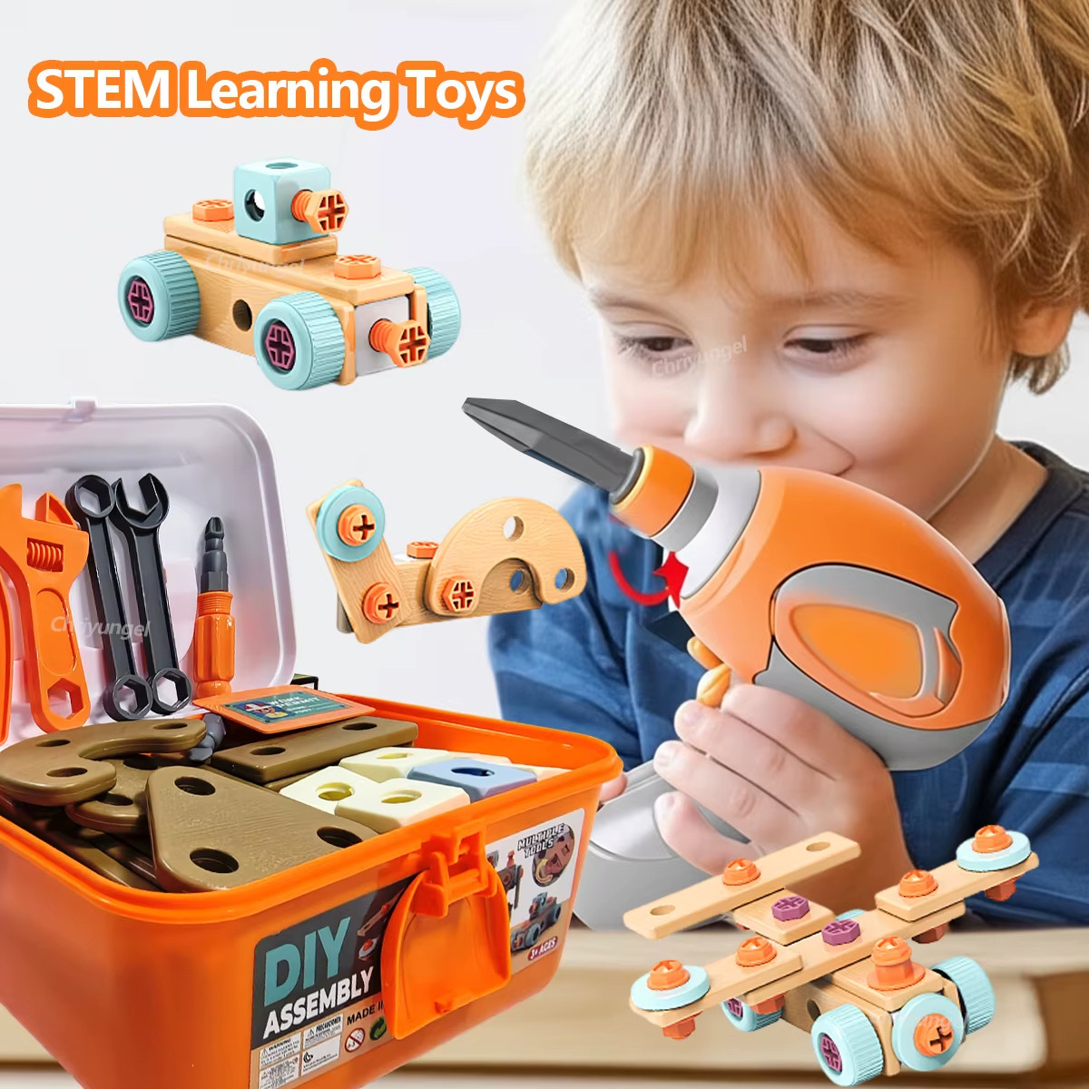 Ensemble D’Outils Pour Enfants, Kit De Jouets D’Assemblage D’Écrou De Bricolage,