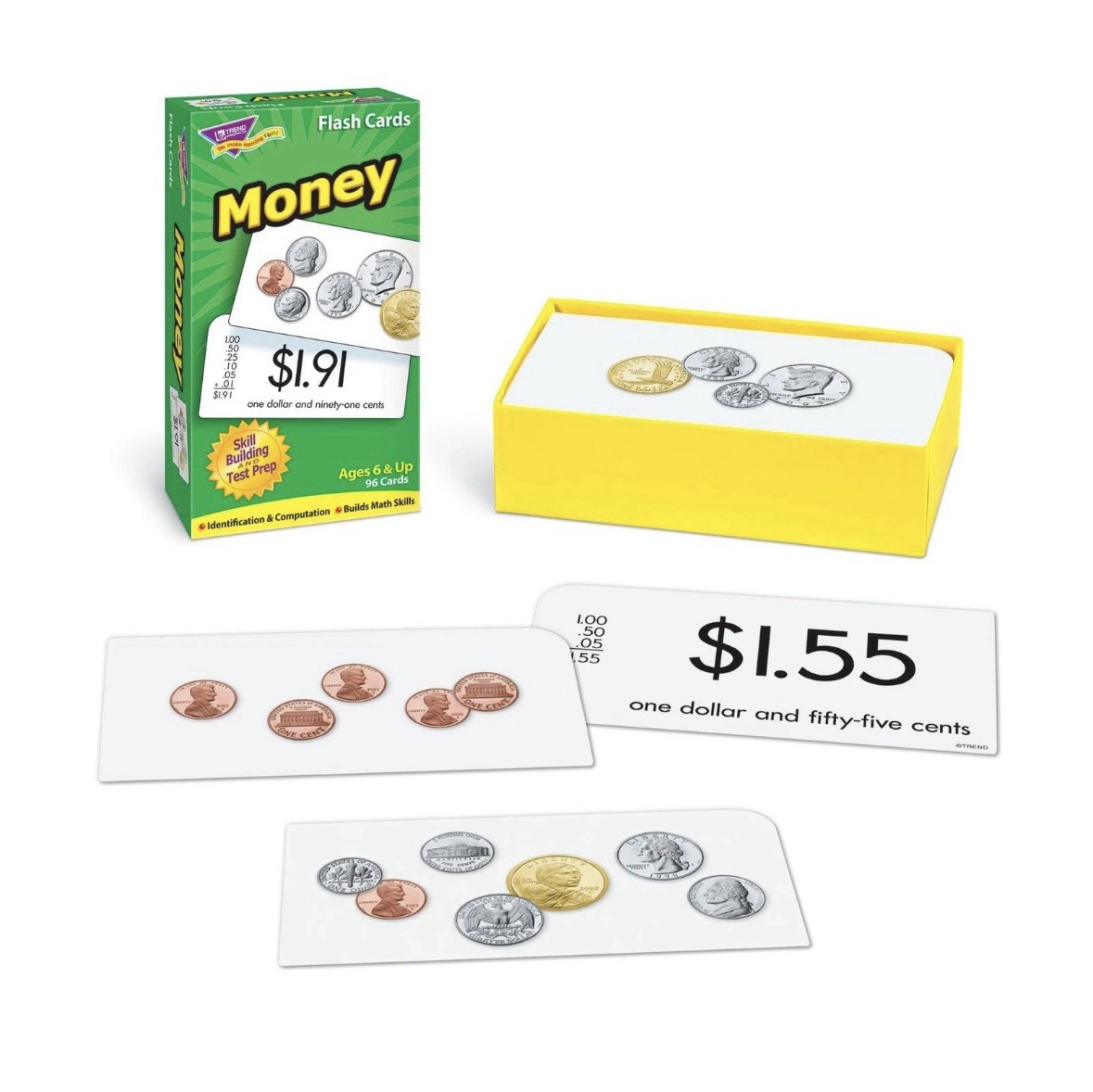 Trend Entertainment Money Flash Cards Ages 6 & Up – 96 Cards