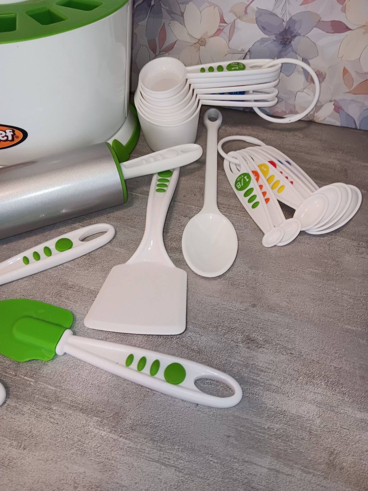 Curious Chef 25 Piece Caddy Set Educational Cooking Supplies Kids Learning