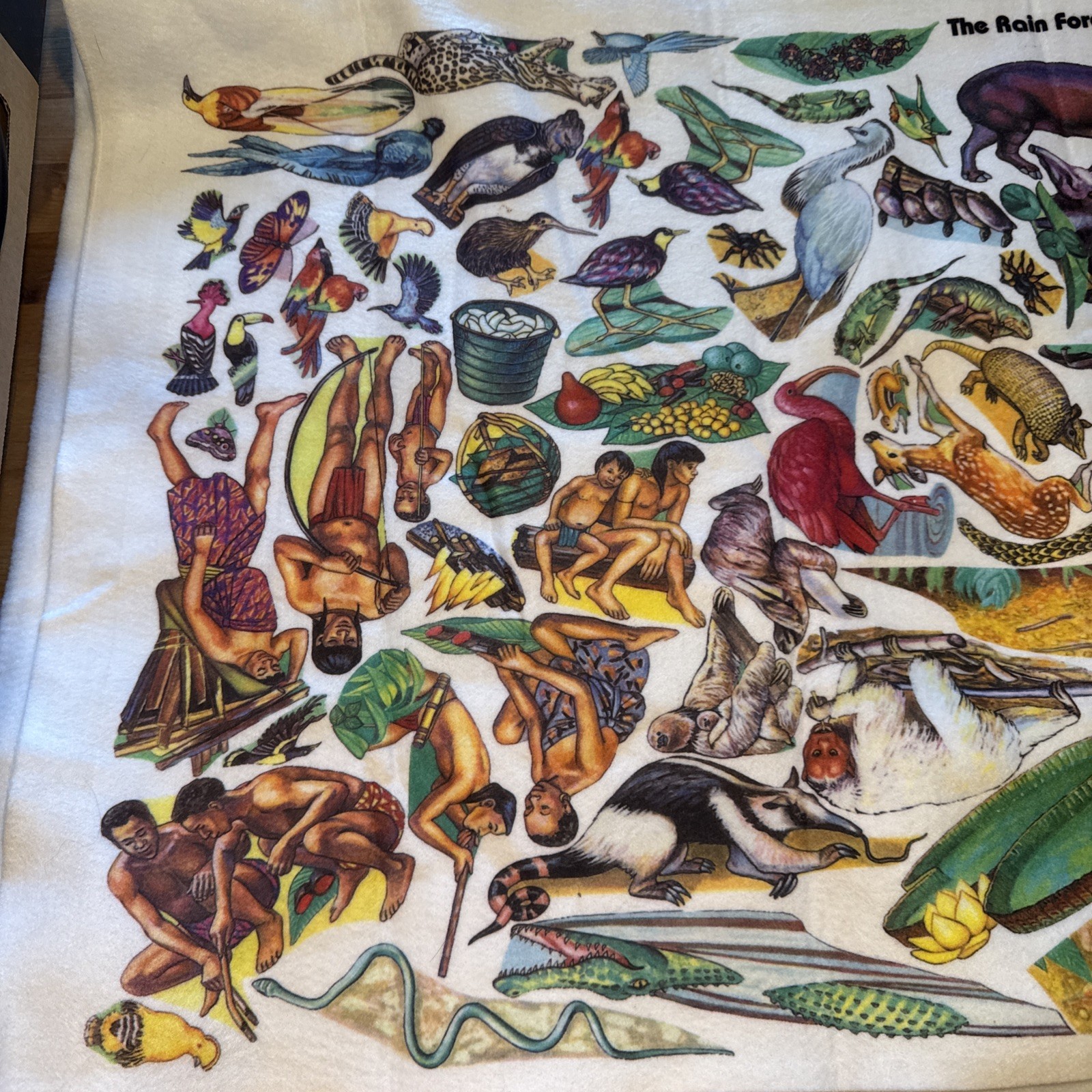 Story Teller Rain Forest Felt Flannel Board 38 X 28 w/Village Animal Set Spots
