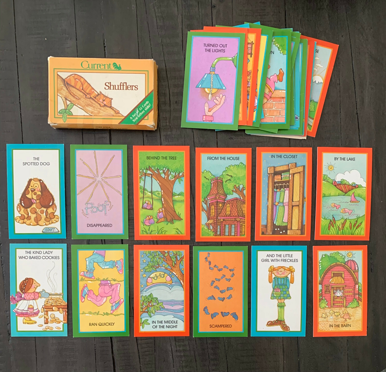Shufflers Card Game by Current 32 Educational Cards (Learning Parts to Sentences