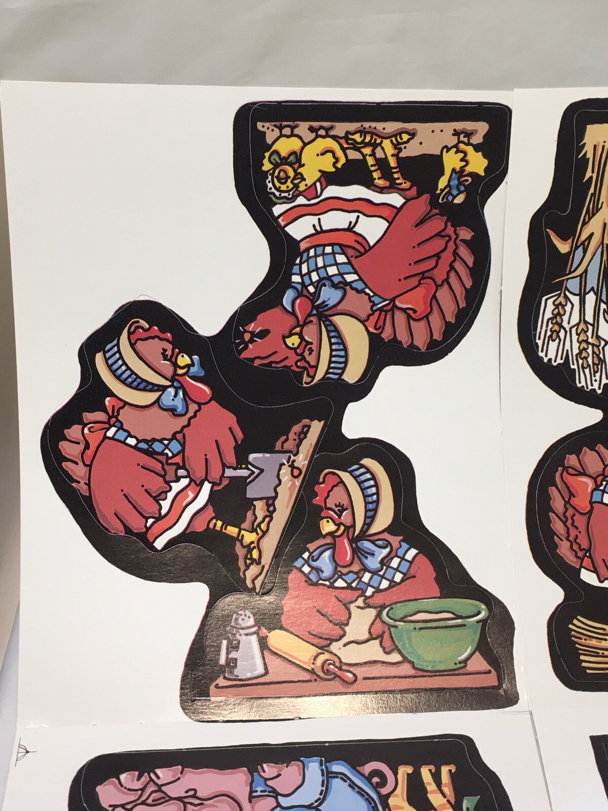 Judy Instructo Little Red Hen Flannel Board Set 1985 USA Die Cut Card Paperboard