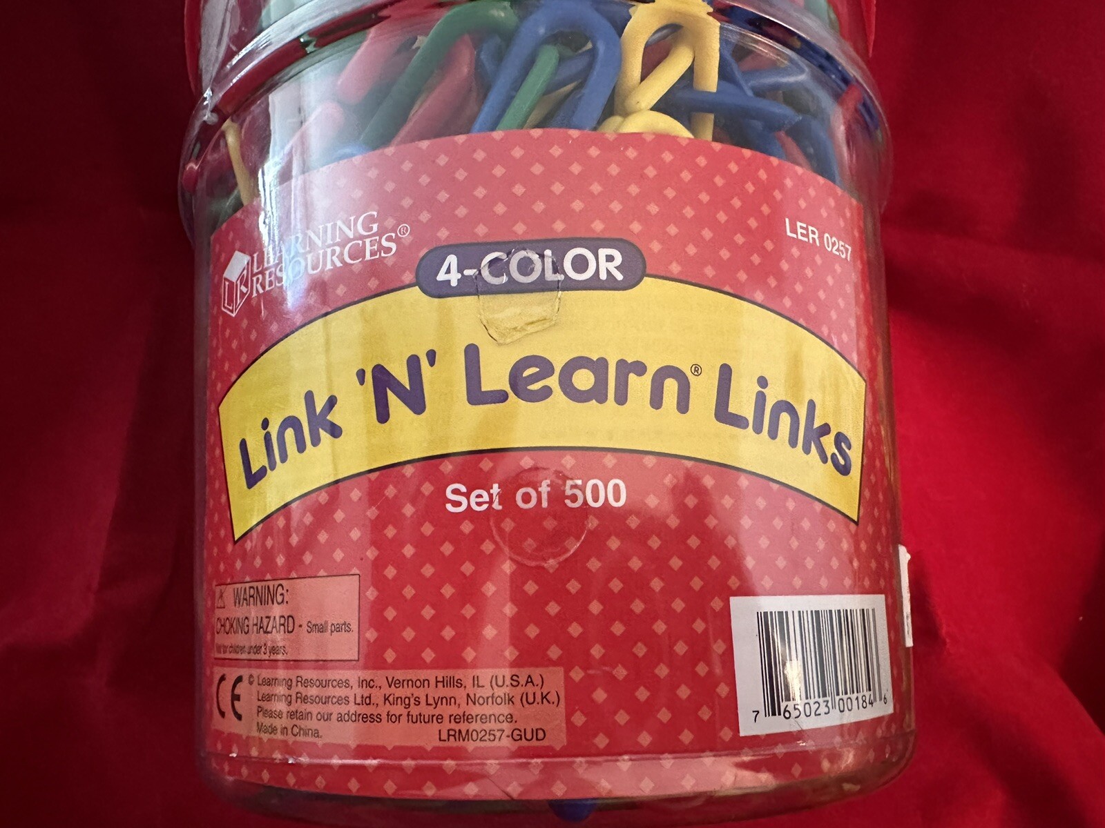 Learning Resources Link N Learn Links, 4 Colors, Set of 500 B5097990112