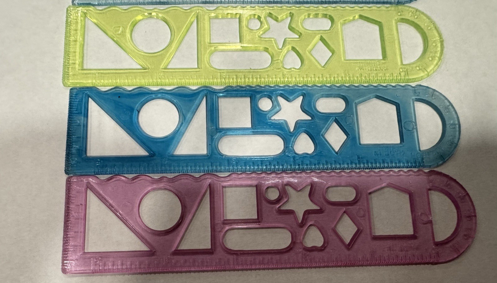 Lot of 215 6 in Ruler/Stencil Giveaways Party Favors Gifts