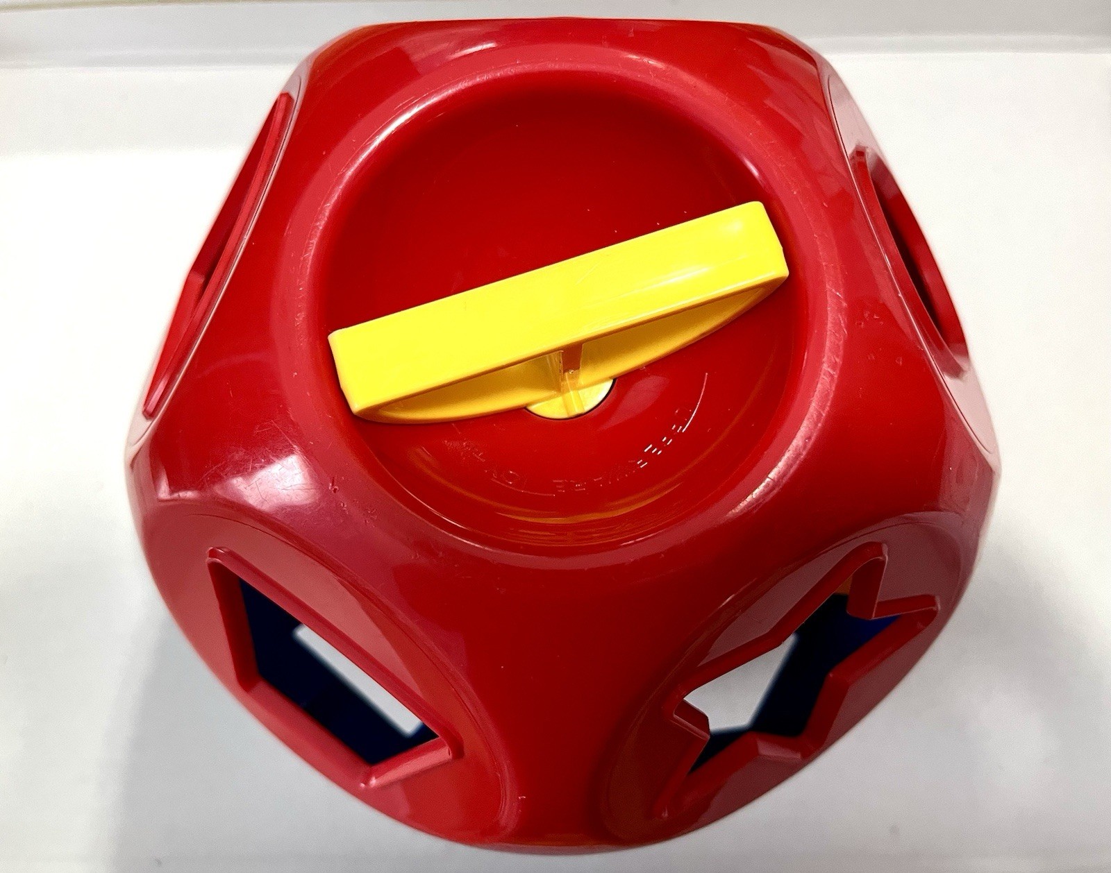 Vintage Blue Red Tupperware Shape O Ball Numbers Sorter Tupperkids Kid Toy