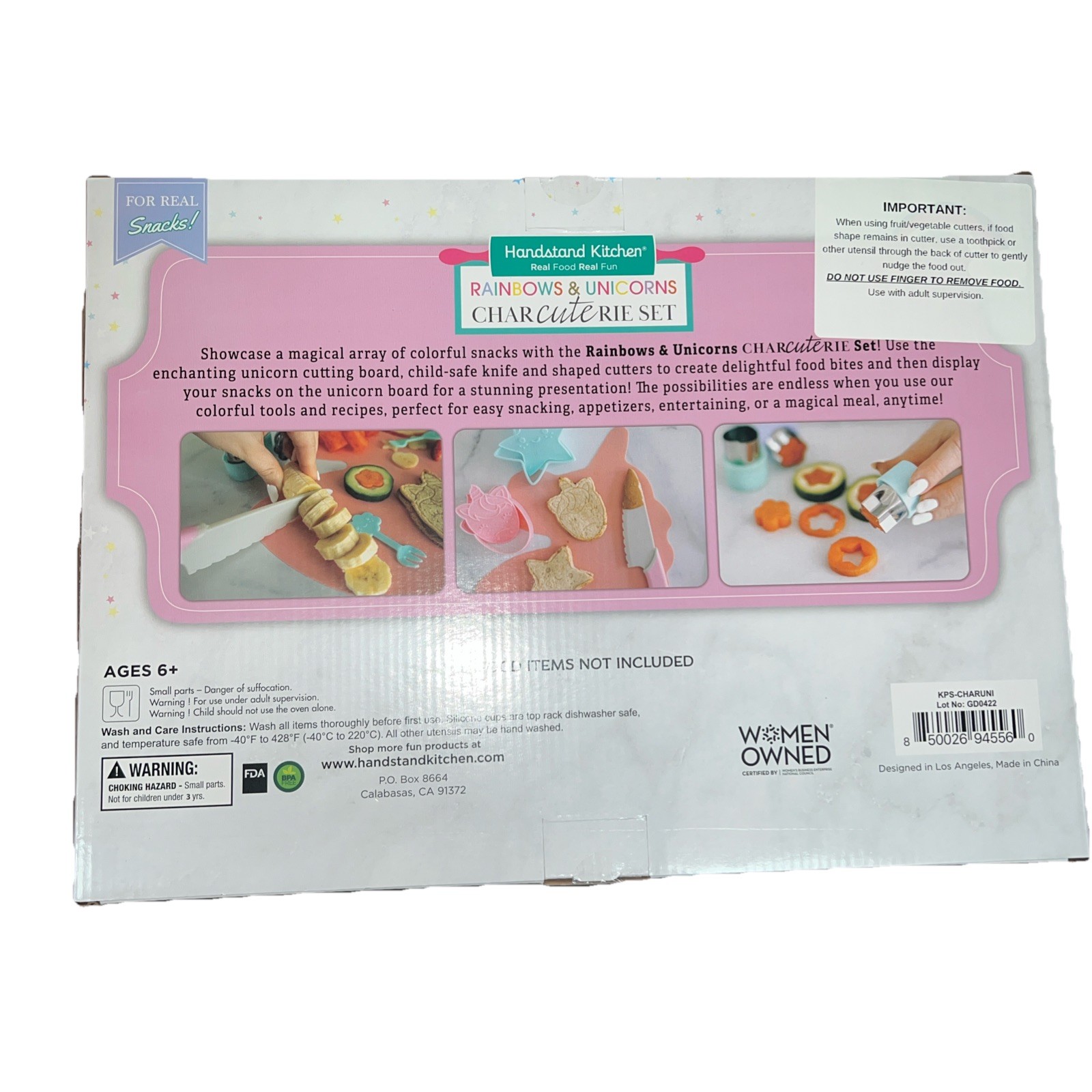 Handstand Kitchen Rainbows & Unicorns Charcuterie Set 6+ With Adult Supervision