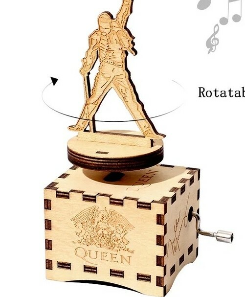 Queen Vintage Music Box Crank Random Melody Freddy Mercury