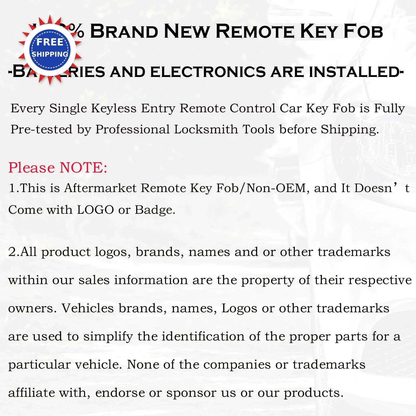 SUPALAND Car Key Fob Replacement Fits for Jeep Grand Cherokee Dodge Durango