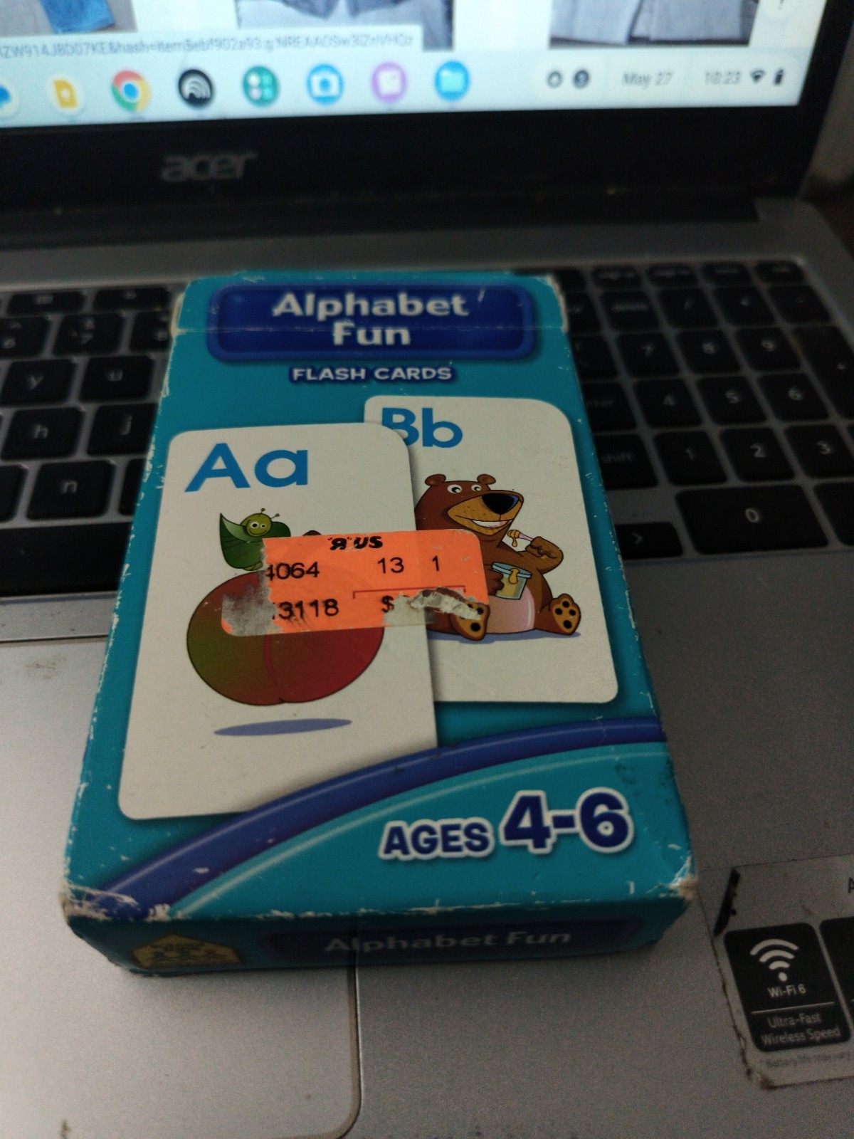School Zone Alphabet Fun Flash Cards Used.