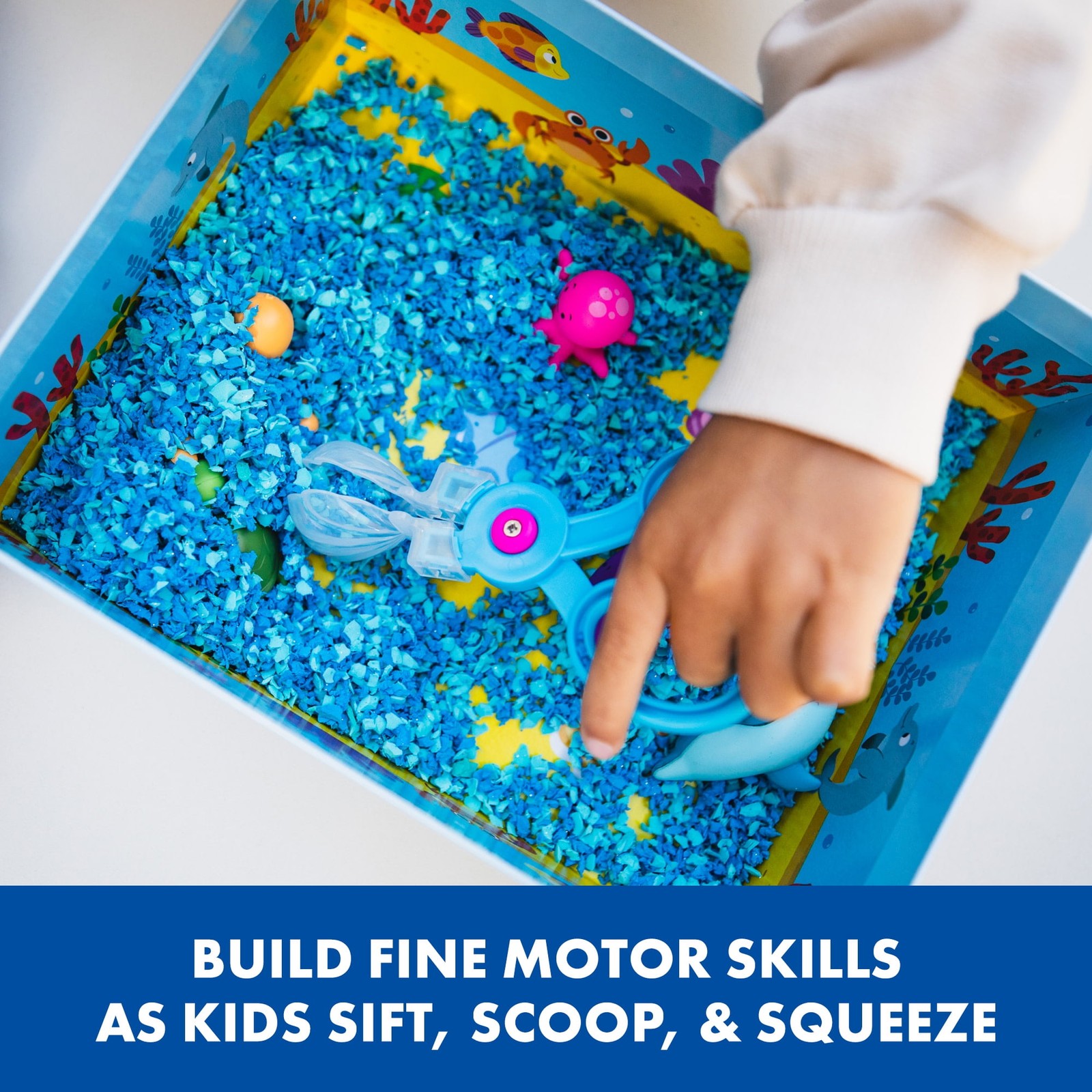 Educational Insights Pluffle® Ocean Sensory Set, Foam Slime Sensory Bin Filler