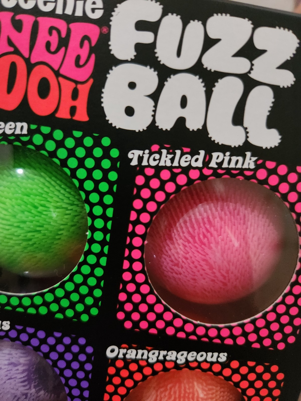 AUTHENTIC Schylling Teenie NeeDoh Fuzz Ball Velvet Squeeze 4-Pack. REAL!