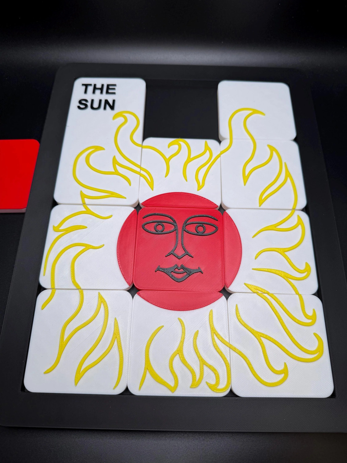The Sun Sliding Puzzle – Large 3D Printed Puzzle, Interactive Sliding Piece