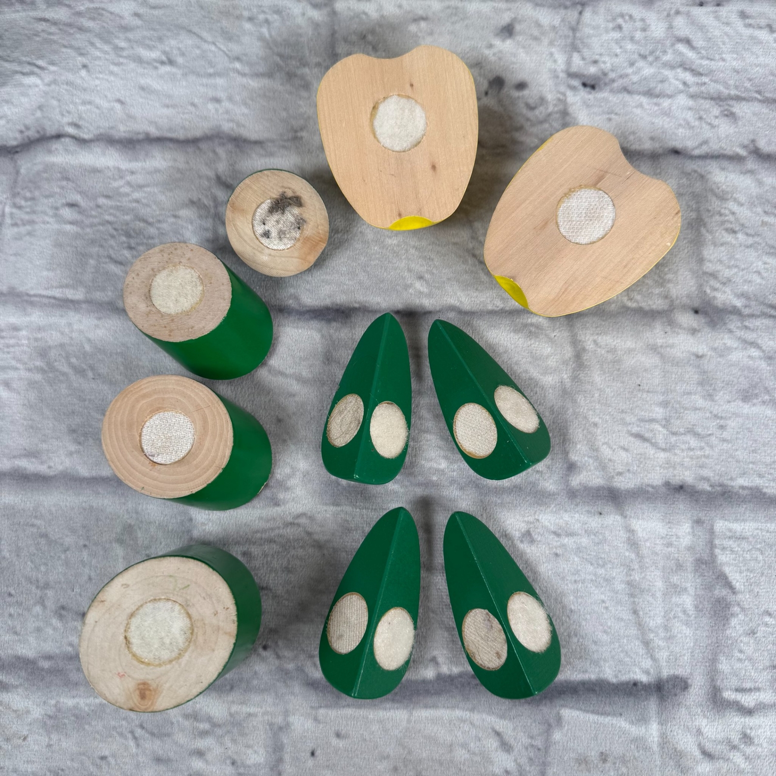 Wooden Food Play Set Pretend Vegetable Slice Cutting Board Kitchen Montessori