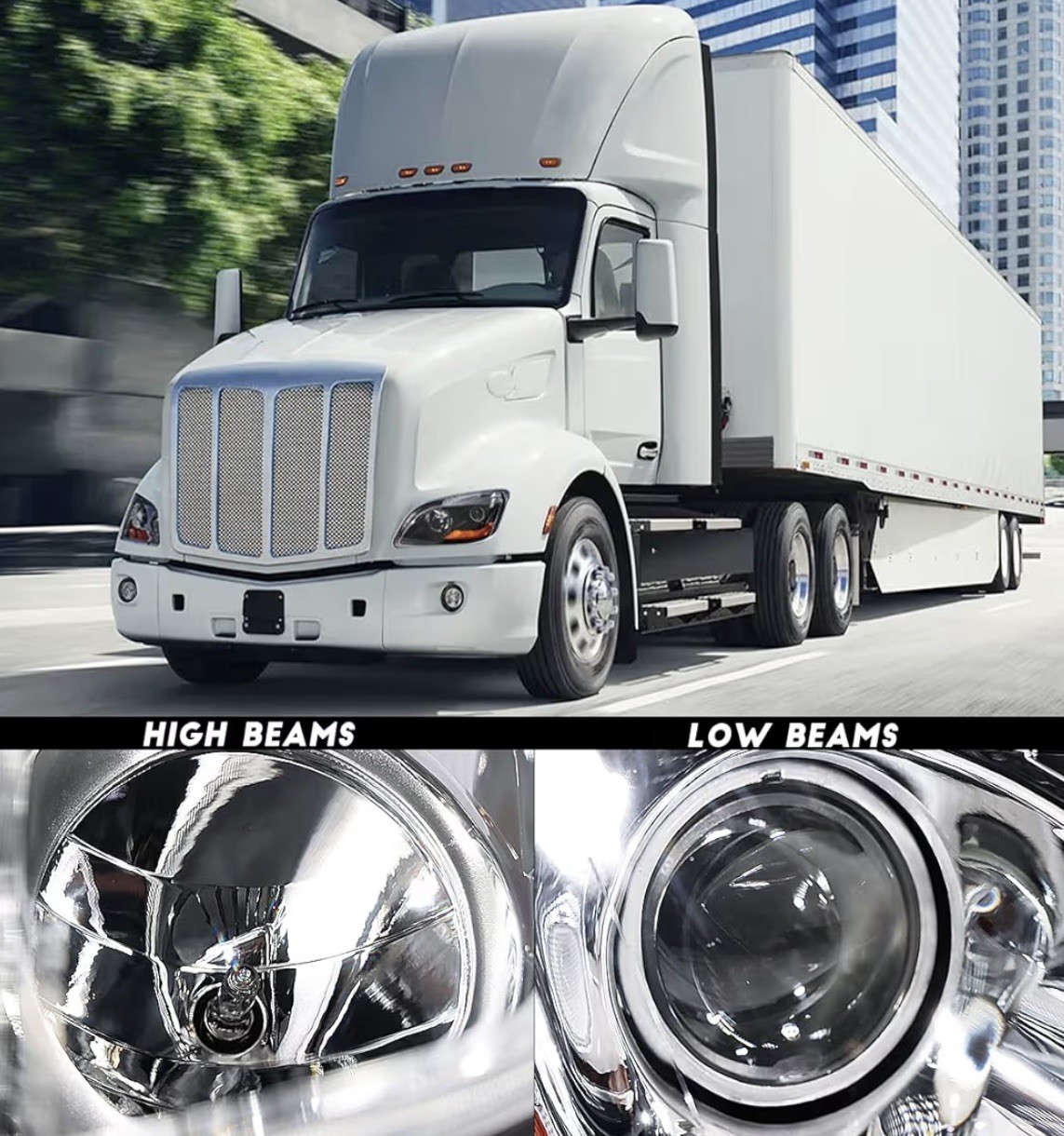 Fit for 2011-2023 Peterbilt 579 587 Class 8 Truck Projector Headlight Headlam…
