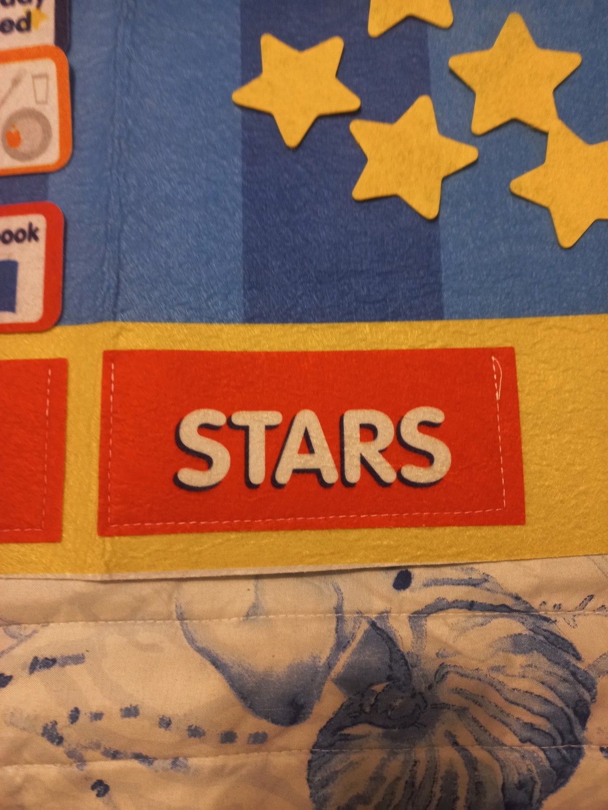 Responsibilities & Rewards Chart Felt Banner 15 Chores & 15 Stars Educational