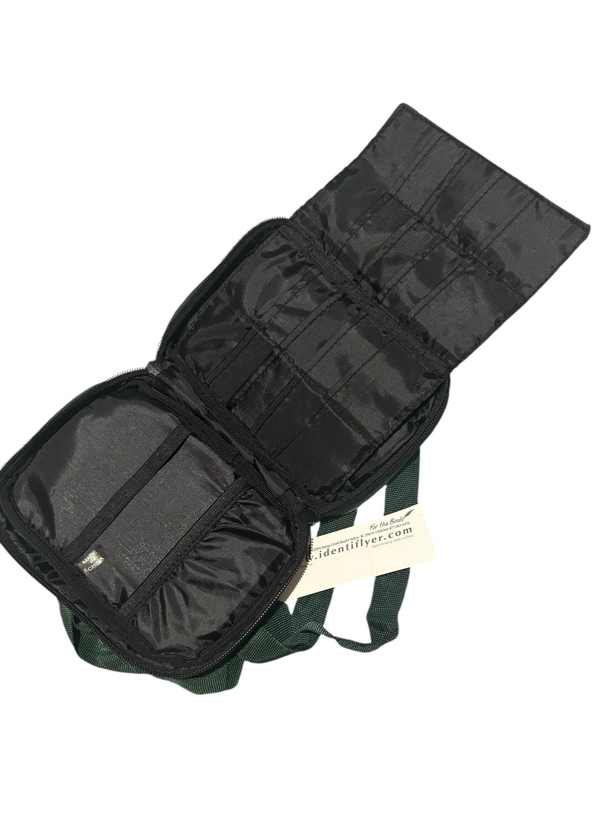 Identifyler Green Zip Travel Case And Three Bird Identifying Cards