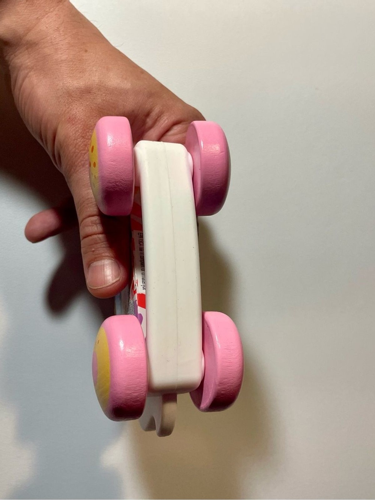 Rolling Unicorn Push Toy – Pink and Yellow NWT Toddlers Learning Fun Roll Wheels