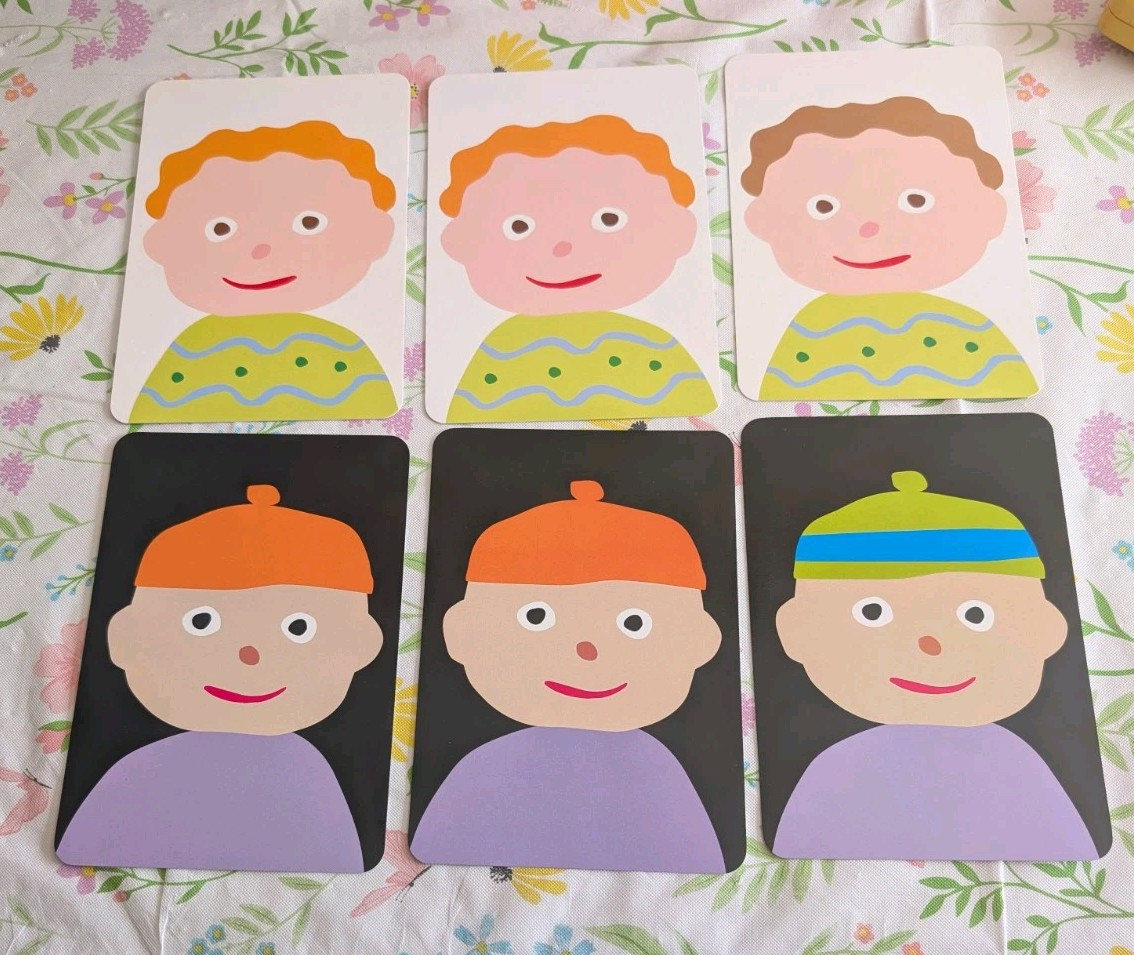FLIP-A-FACE CARDS: Same? Different? New Cards 7×5 in Box