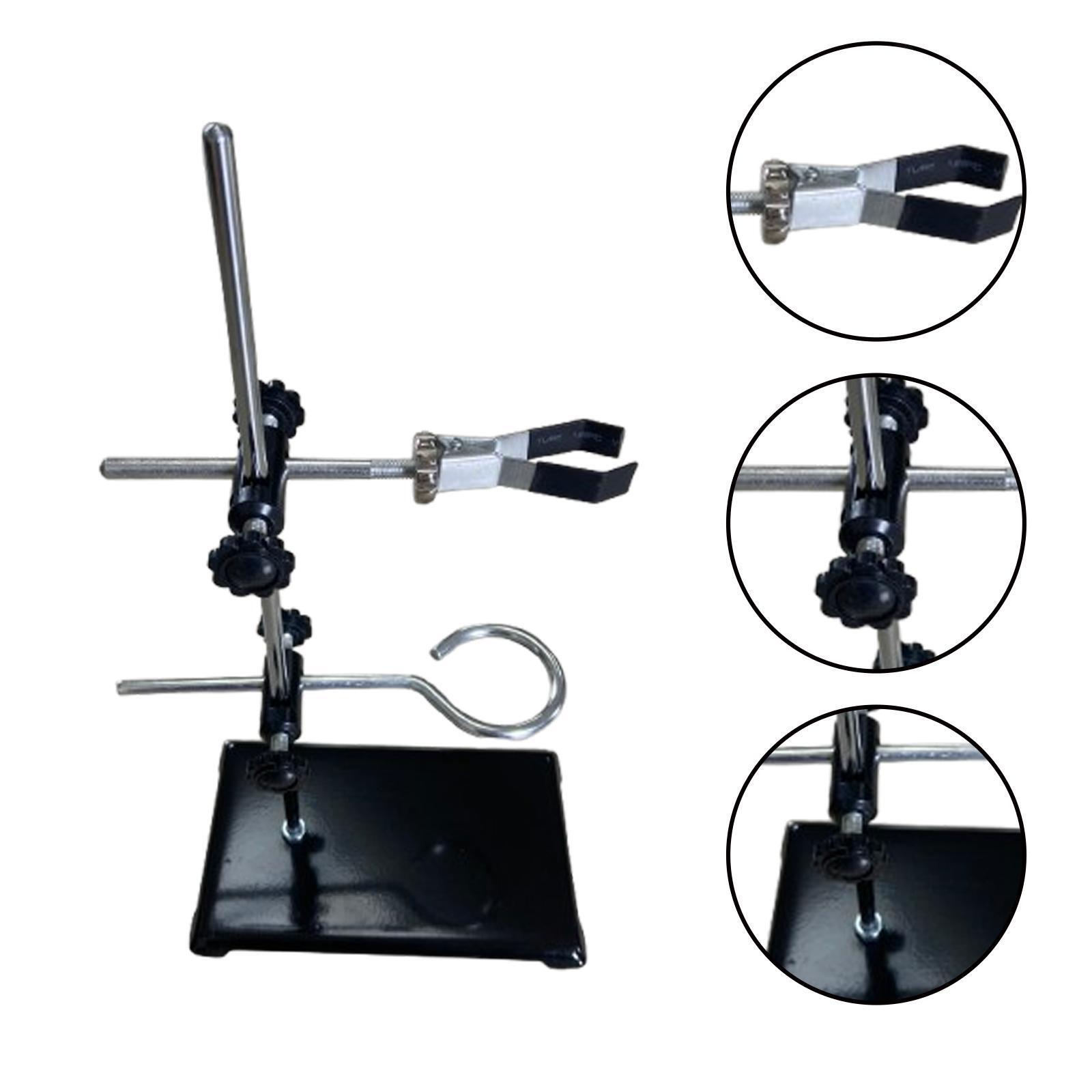 Laboratory Stands Support Science Experiment Metalware Set with Rings Clamp