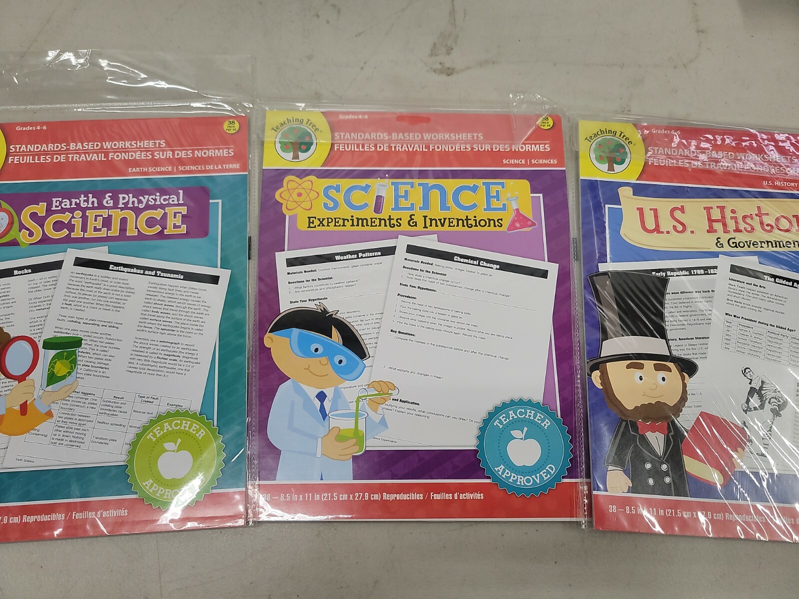 Teaching Tree Science Experiments, Inventions, History Grades 4-6, 3c315