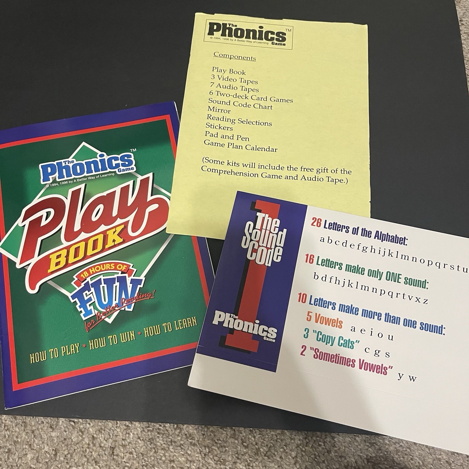 The Phonics Game A Better Way of Learning Vintage 1998 Homeschool Reading
