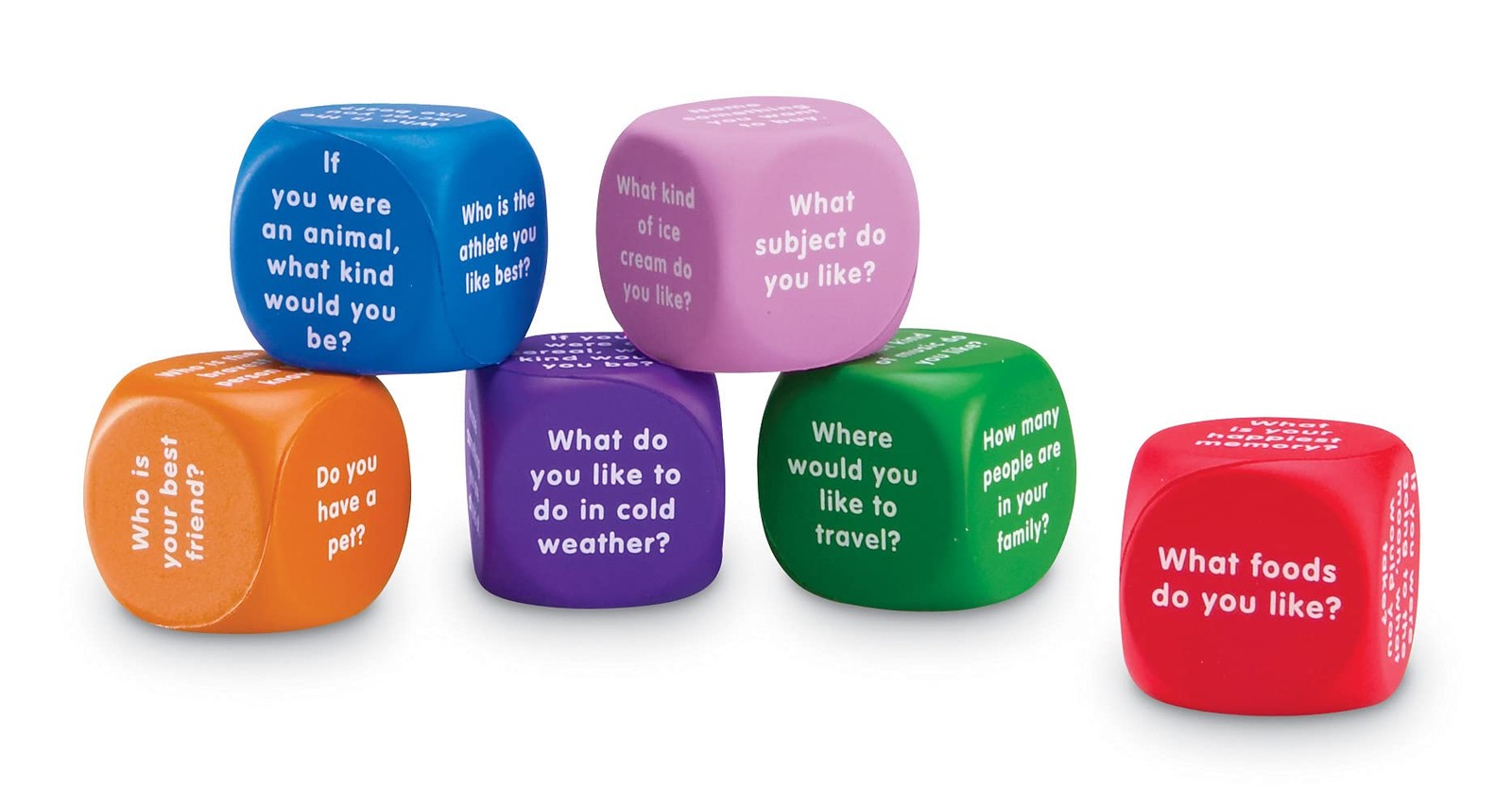Learning Resources Conversation Cubes, Social Dice, Autism Therapy, Ice Breaker
