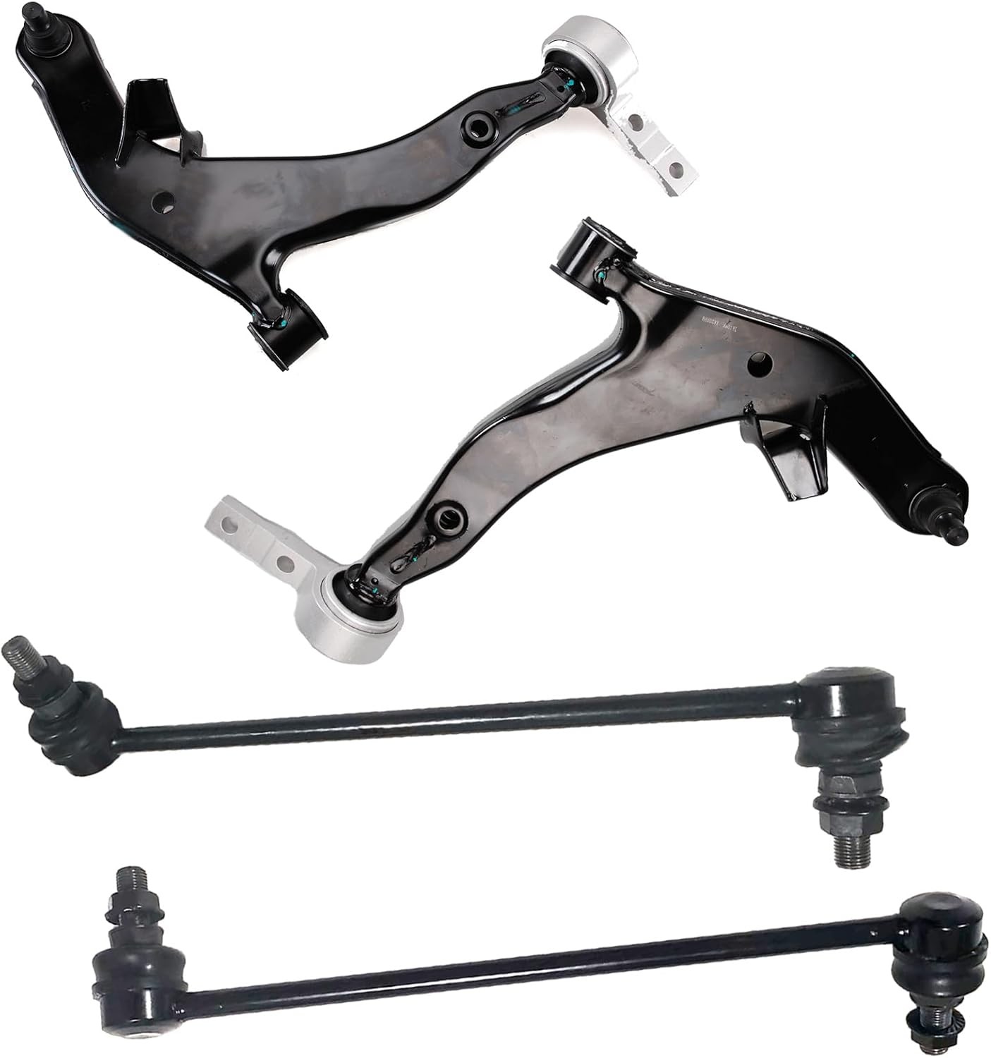 4pc Front Lower Control Arm and Ball Joint Assembly + Front Sway Bar Link Kit