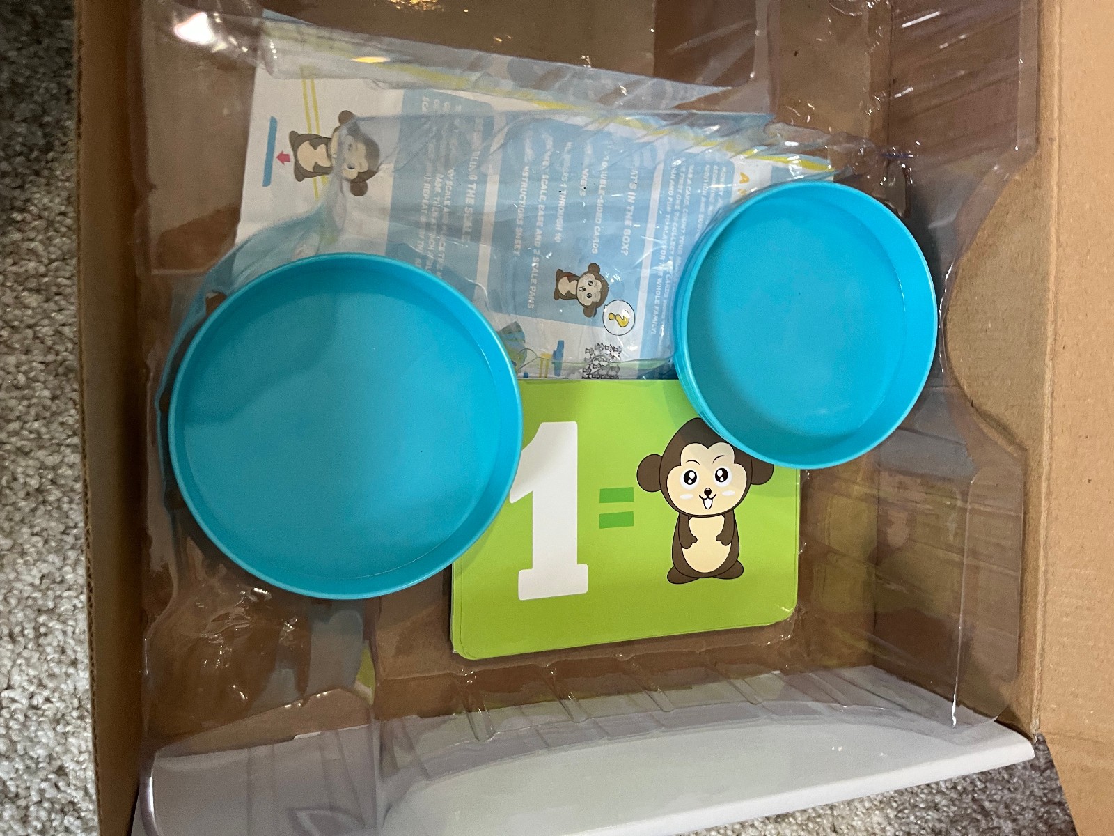Monkey Balance Scale Toy, Number Counting Blocks Games, Montessori Math Games