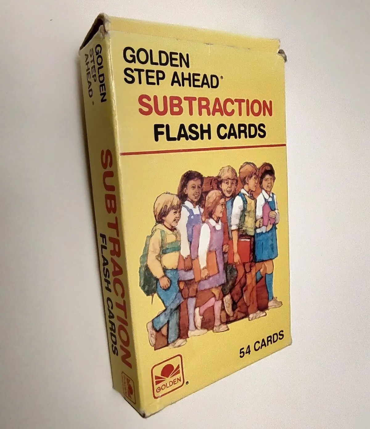 Vintage 1984 Golden Step Ahead Subtraction Flash Cards