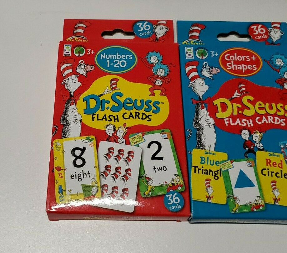 Dr. Seuss Flash Cards | Set of 3 | ABC’s & Words…Numbers 1-20..Shapes & Colors